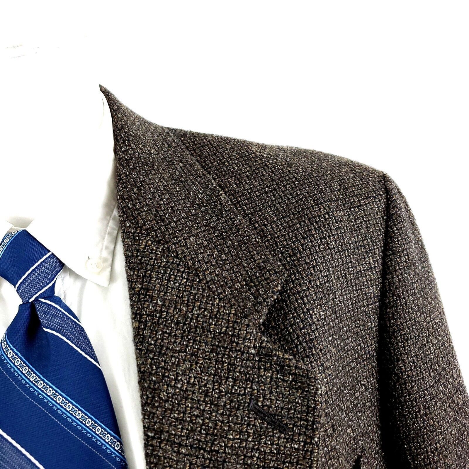 Pierre Cardin Pierre Cardin Wool Tweed 2 Button Sport Coat 42R Black Green Size 42R - 2 Thumbnail
