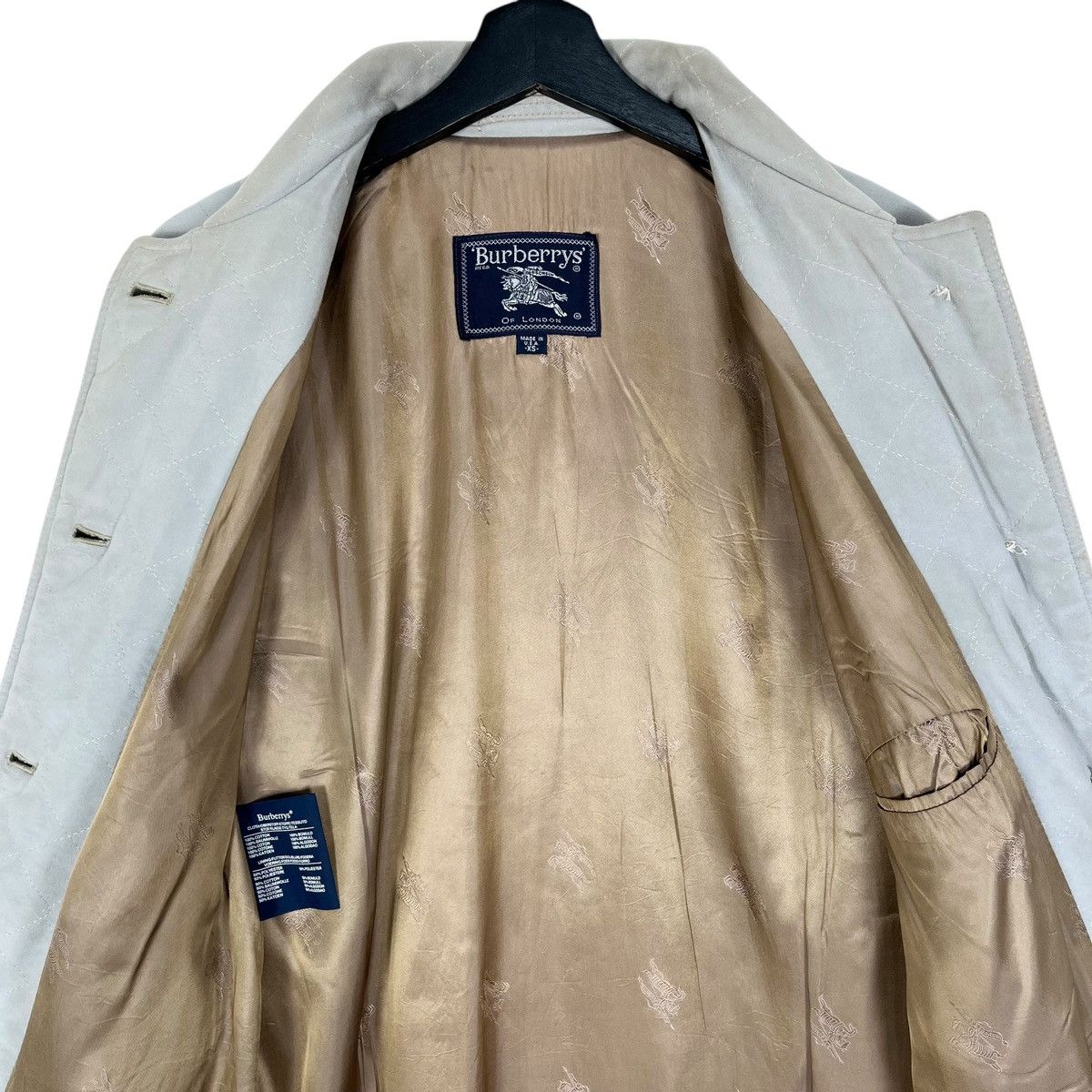 Burberry × Vintage Vintage 90s Burberrys Women Velvet Parka Jacket Size M / US 6-8 / IT 42-44 - 8 Thumbnail