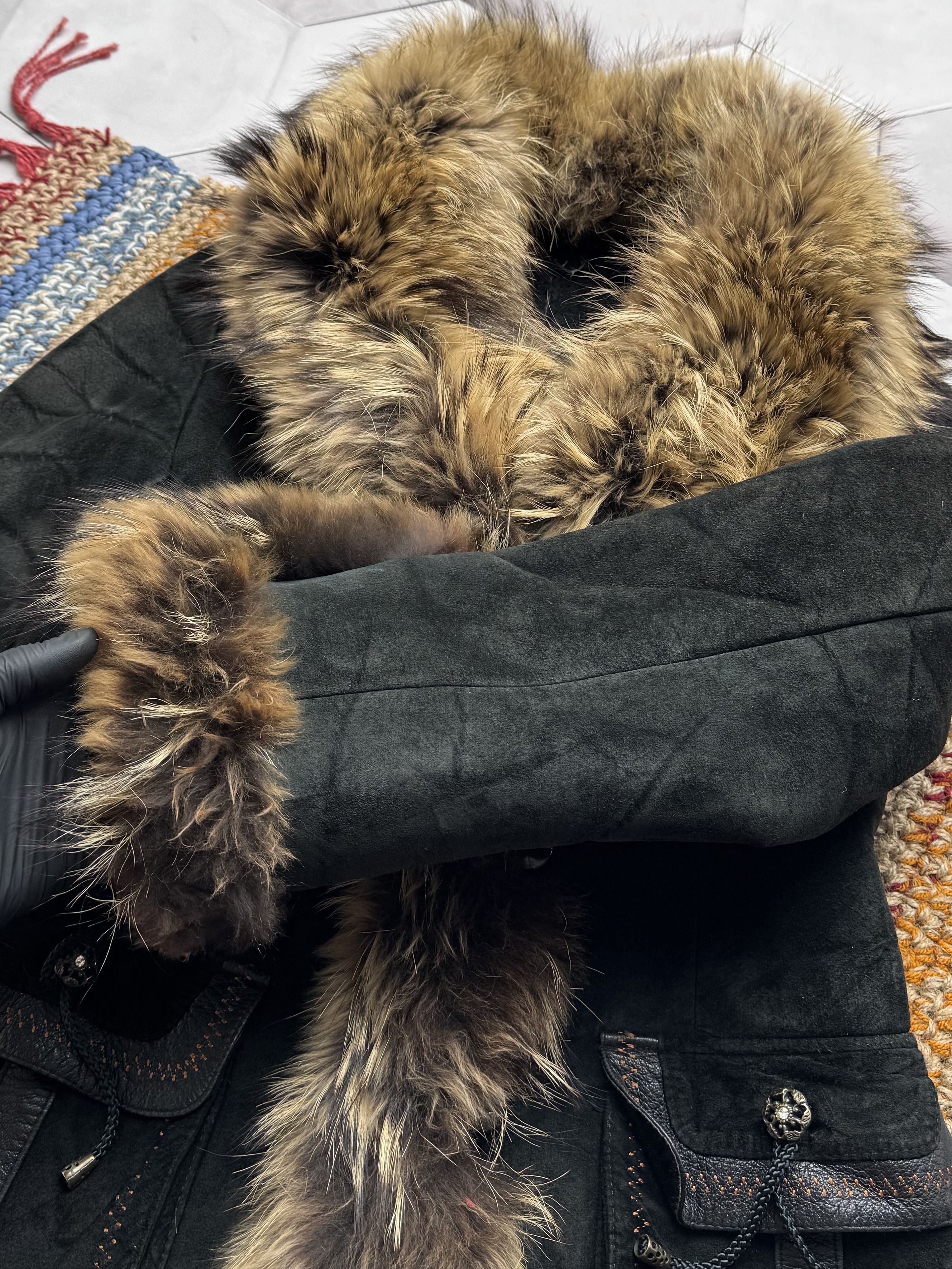 Vintage Vintage Real Sheepskin Coat With Real Fur Details (E4) Size M / US 6-8 / IT 42-44 - 4 Thumbnail