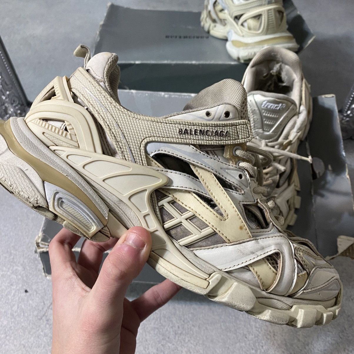Balenciaga Balenciaga Track 2 open sneaker sz 41 white Size US 7 / EU 40 - 4 Thumbnail