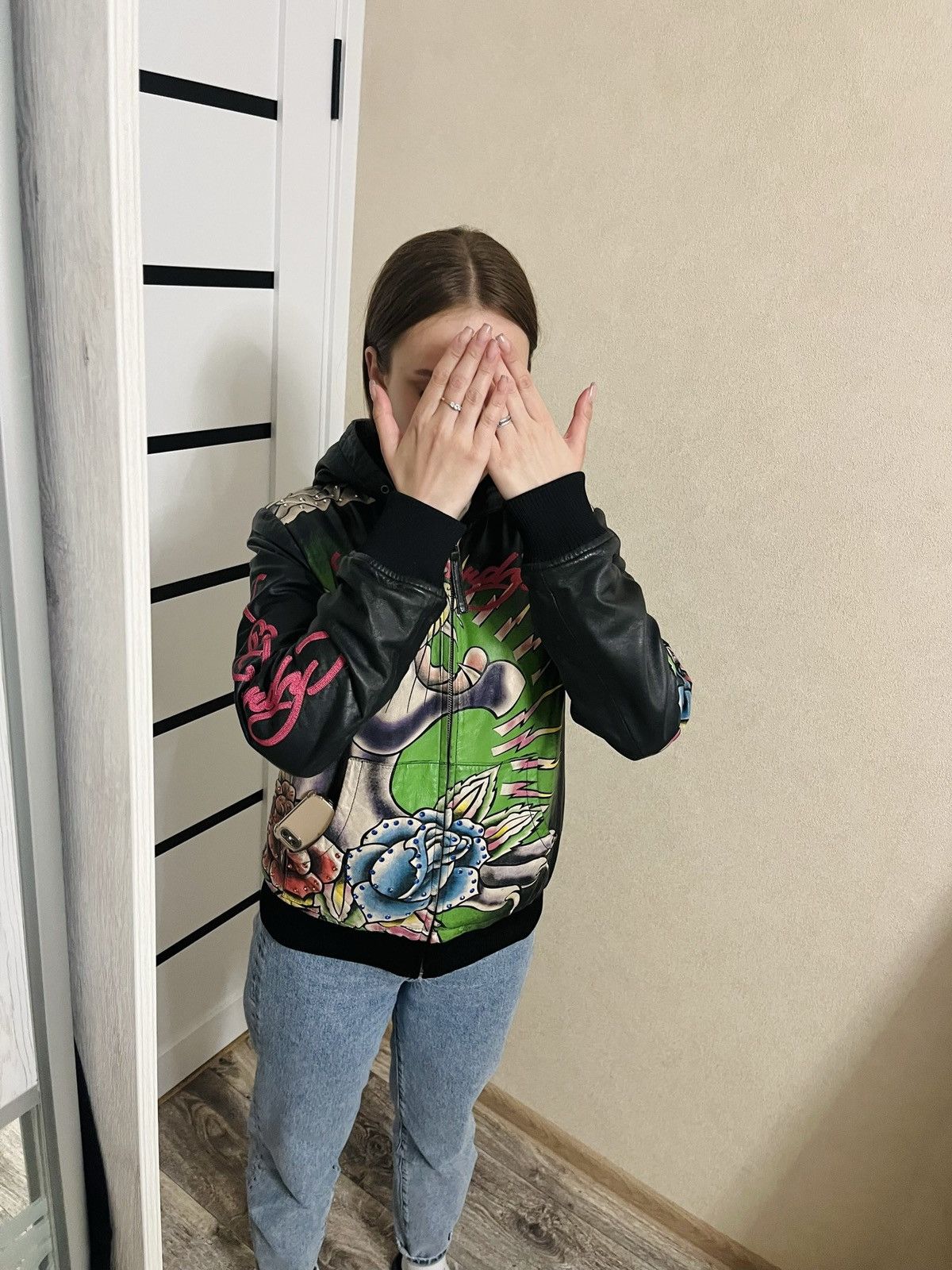 Ed Hardy Ed Hardy by Christian Audigier genuine leather hooded jacket Size S / US 4 / IT 40 - 8 Thumbnail