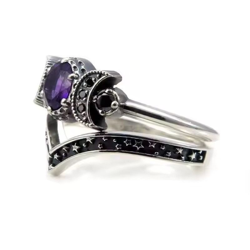 Jewelry luxury exquisite purple ring (size 5-11) Size ONE SIZE - 3 Thumbnail