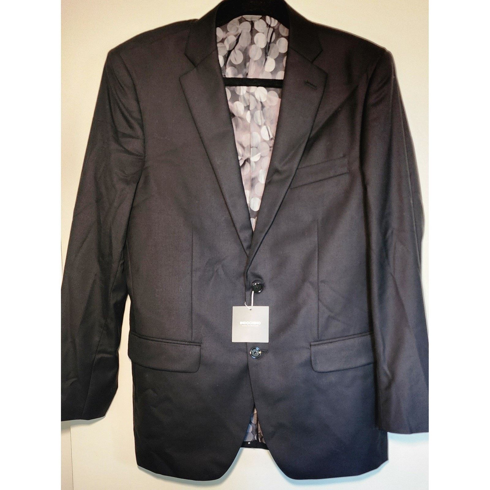 Indochino NWT Indochino Newbury 42 Mens Black 100% Wool Blazer Size 42R - 1 Thumbnail