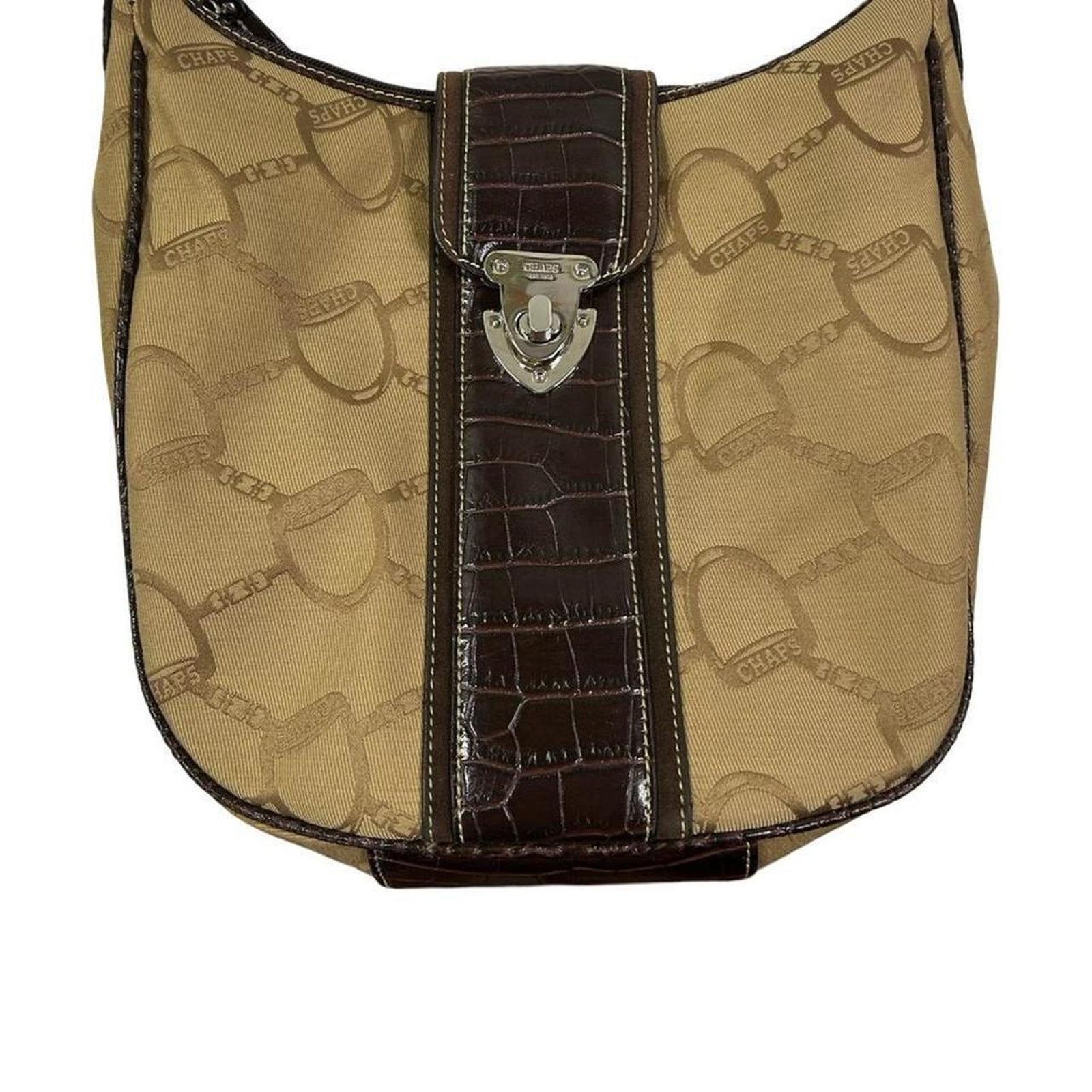 Chaps Y2k shoulder bag 00s Ralph Lauren brown faux leather Size ONE SIZE - 2 Thumbnail