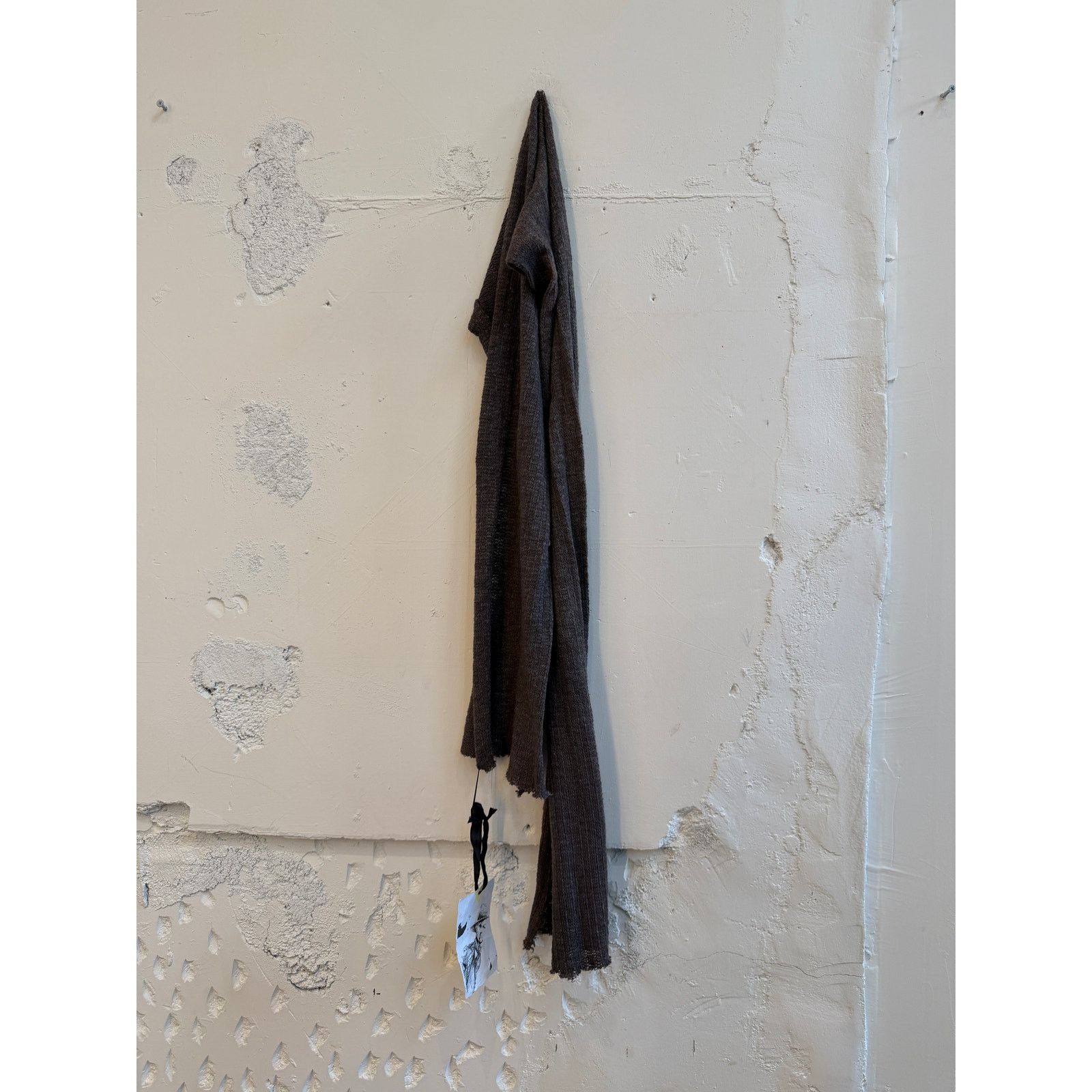 Greg Lauren Greg Lauren SAMPLE Grey/Brown Soft Knit Scarf Size ONE SIZE - 1 Thumbnail