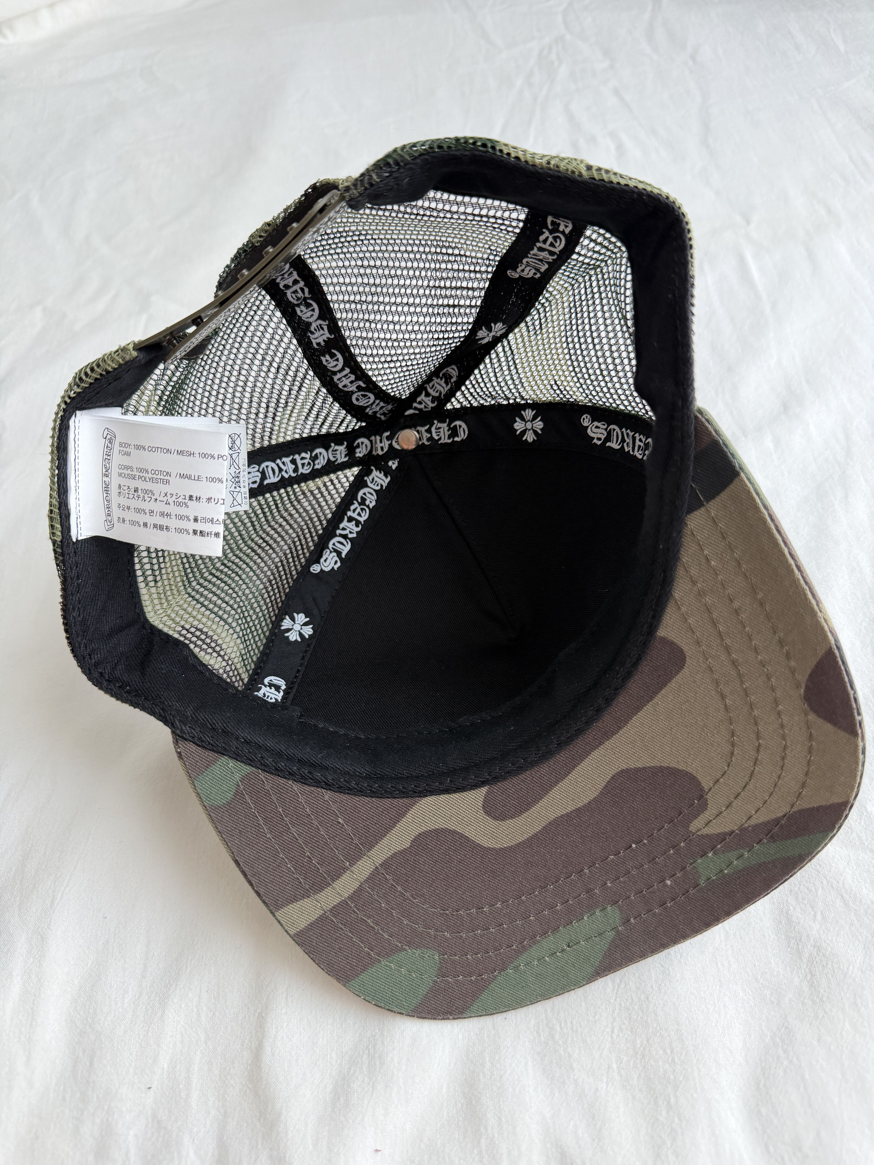 Chrome Hearts Fuck Camo trucker hat Size ONE SIZE - 4 Thumbnail