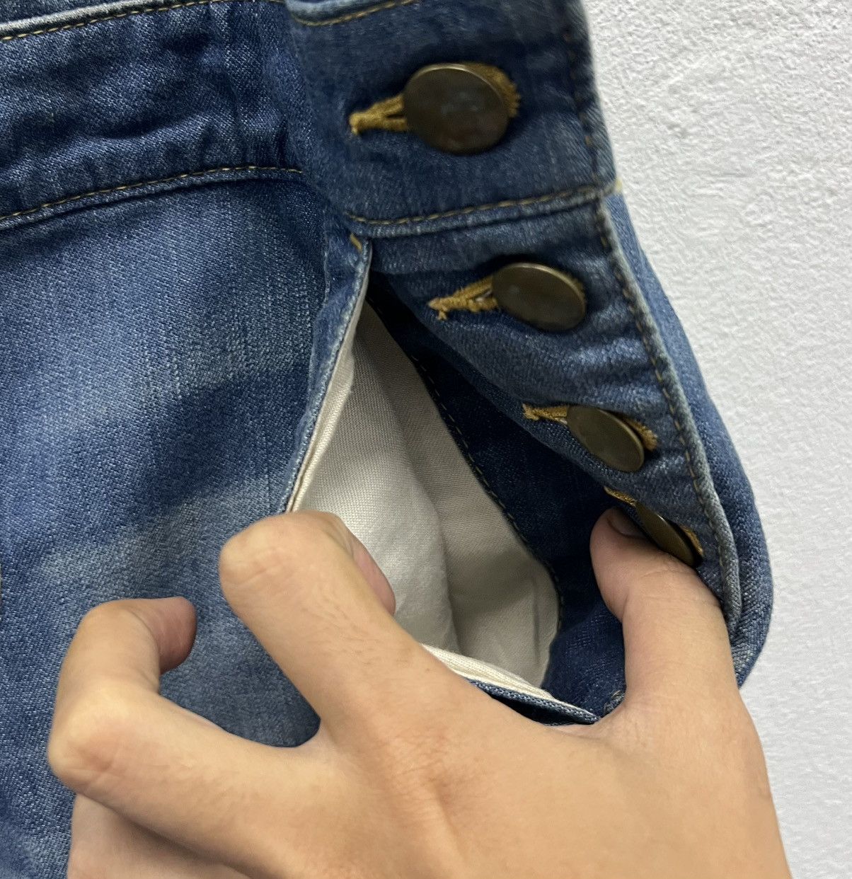 Japanese Brand × Vintage Vintage Y2K My D'artagnan Japanese Selvedge Denim Overalls Size US 35 - 9 Thumbnail