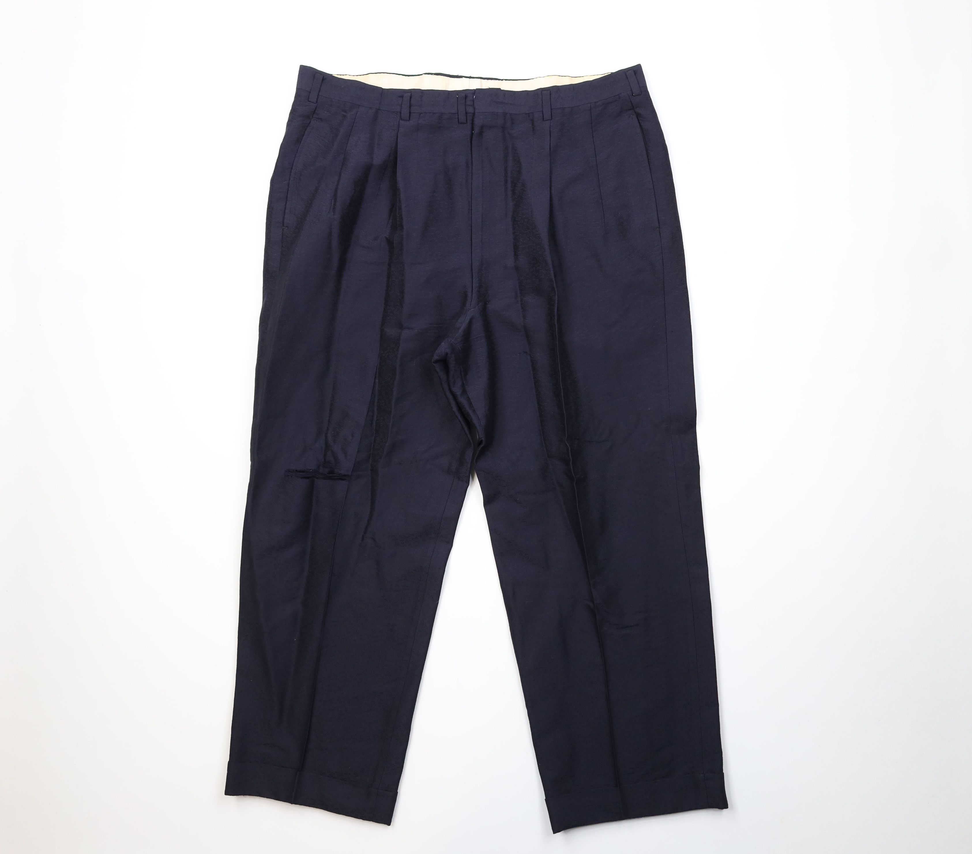 Vintage Vintage 50s Streetwear Rayon Gabardine Wide Leg Pants USA Size US 40 / EU 56 - 1 Thumbnail