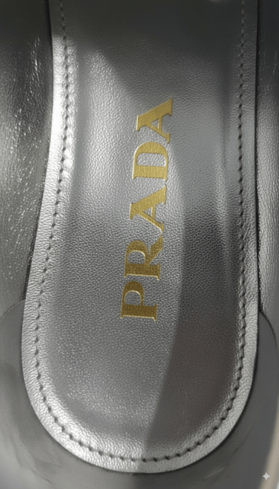 Prada Prada Silver EU 37 US 7 Leather Brogue Platform Oxford Shoes Size US 7 / IT 37 - 9 Thumbnail