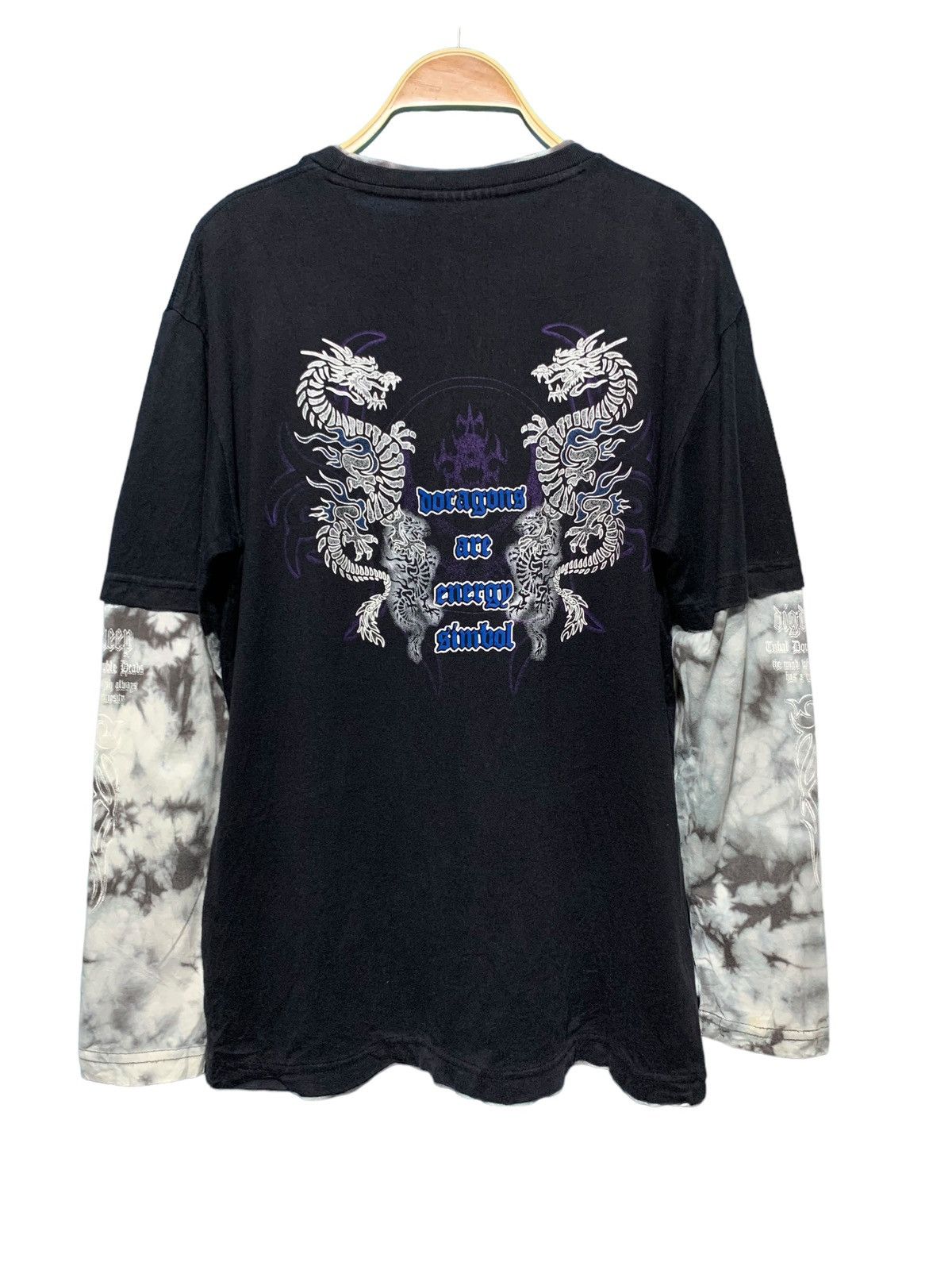 If Six Was Nine × Japanese Brand × Le Grande Bleu (L.G.B.) Y2k Dig Deep tribal dragon poem double layer iconic vintage Size US S / EU 44-46 / 1 - 2 Thumbnail