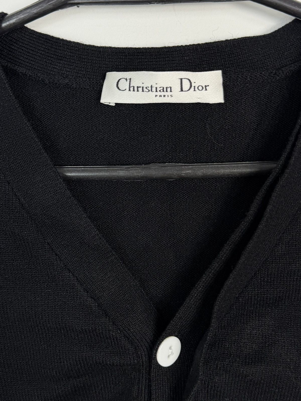 Christian Dior Monsieur Christian Dior Paris Black Cardigan 70% Cotton 30% Wool Size S / US 4 / IT 40 - 3 Thumbnail