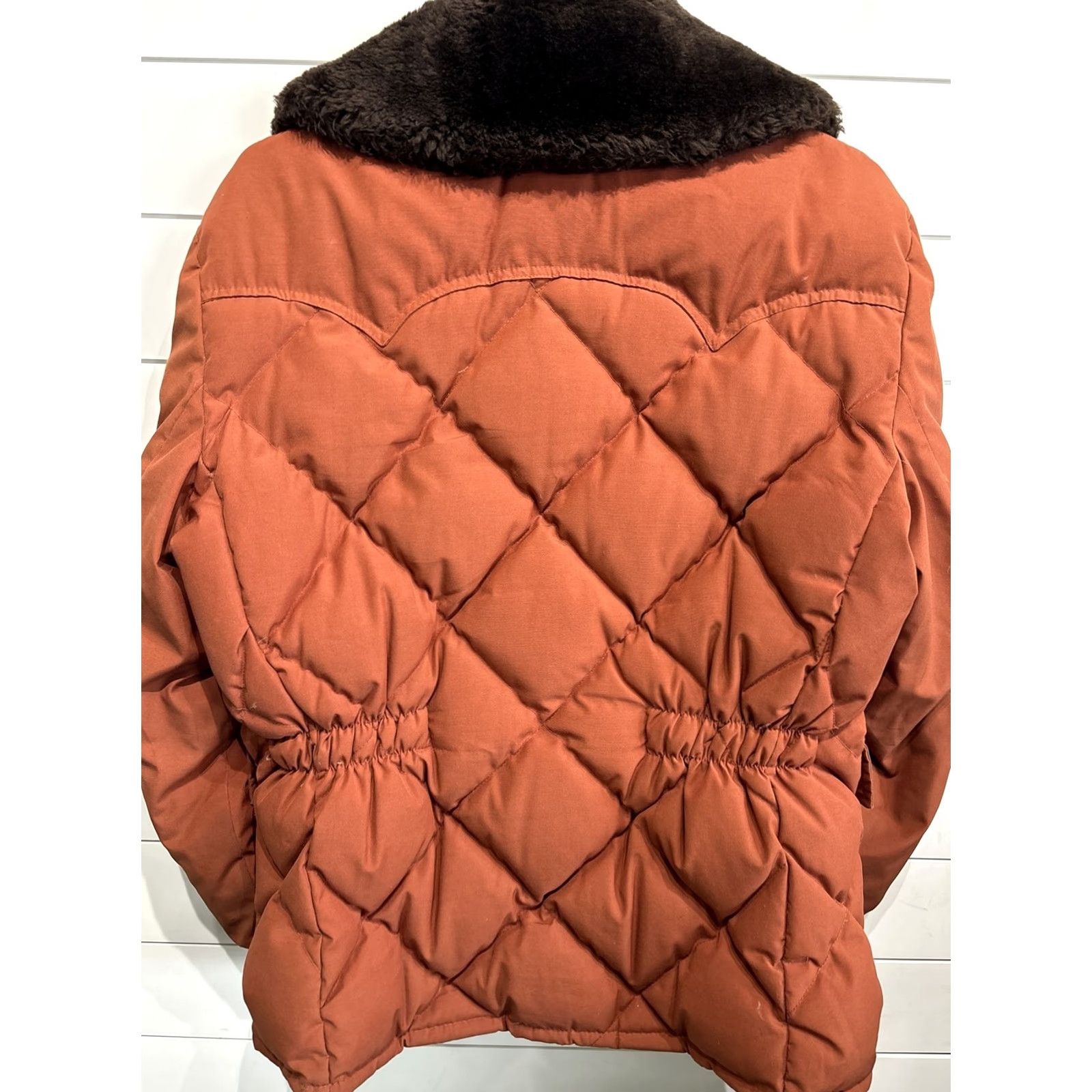 Schott VINTAGE SCHOTT NYC Goose Down Diamond Quilted Puffer Coat Jacket Made USA Mens Large Orange Quilted Puffer Coat Mens L USA 80s Size US L / EU 52-54 / 3 - 7 Thumbnail