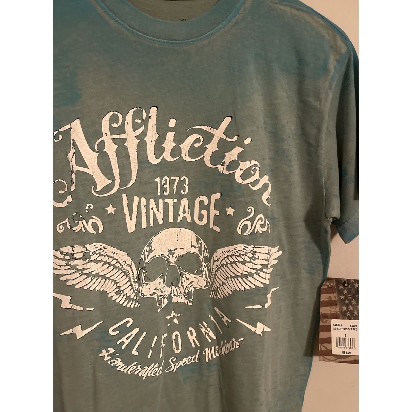 Affliction Affliction American Customs Glory Days T-Shirt Men's Small S Blue S/S New! Size US S / EU 44-46 / 1 - 2 Thumbnail