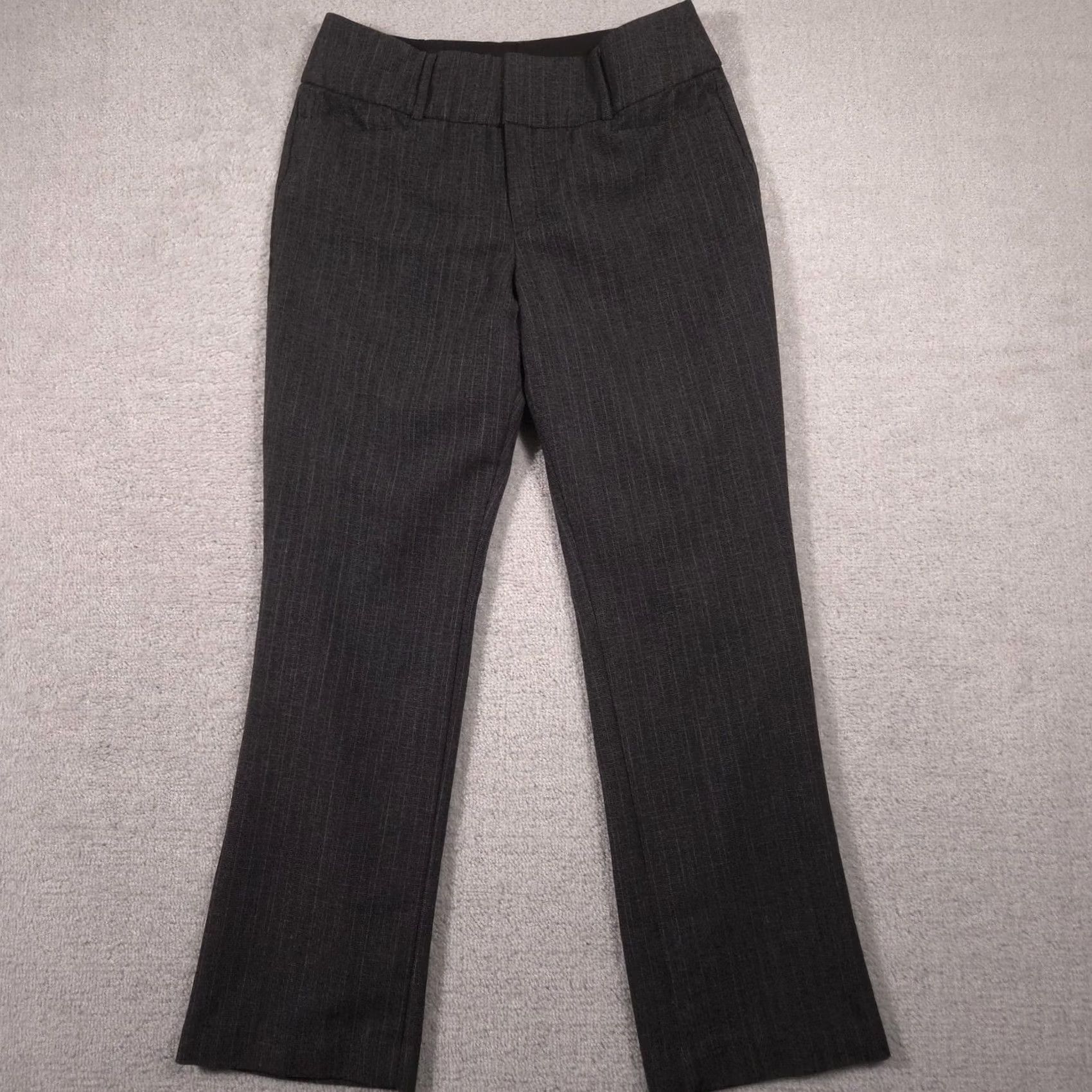 Nine West Nine West Dress Pants Womens 10 Gray Pinstripe Bootcut Twill Stretch Work Career Pant Dress Pants Size 32" / US 10 / IT 46 - 2 Thumbnail