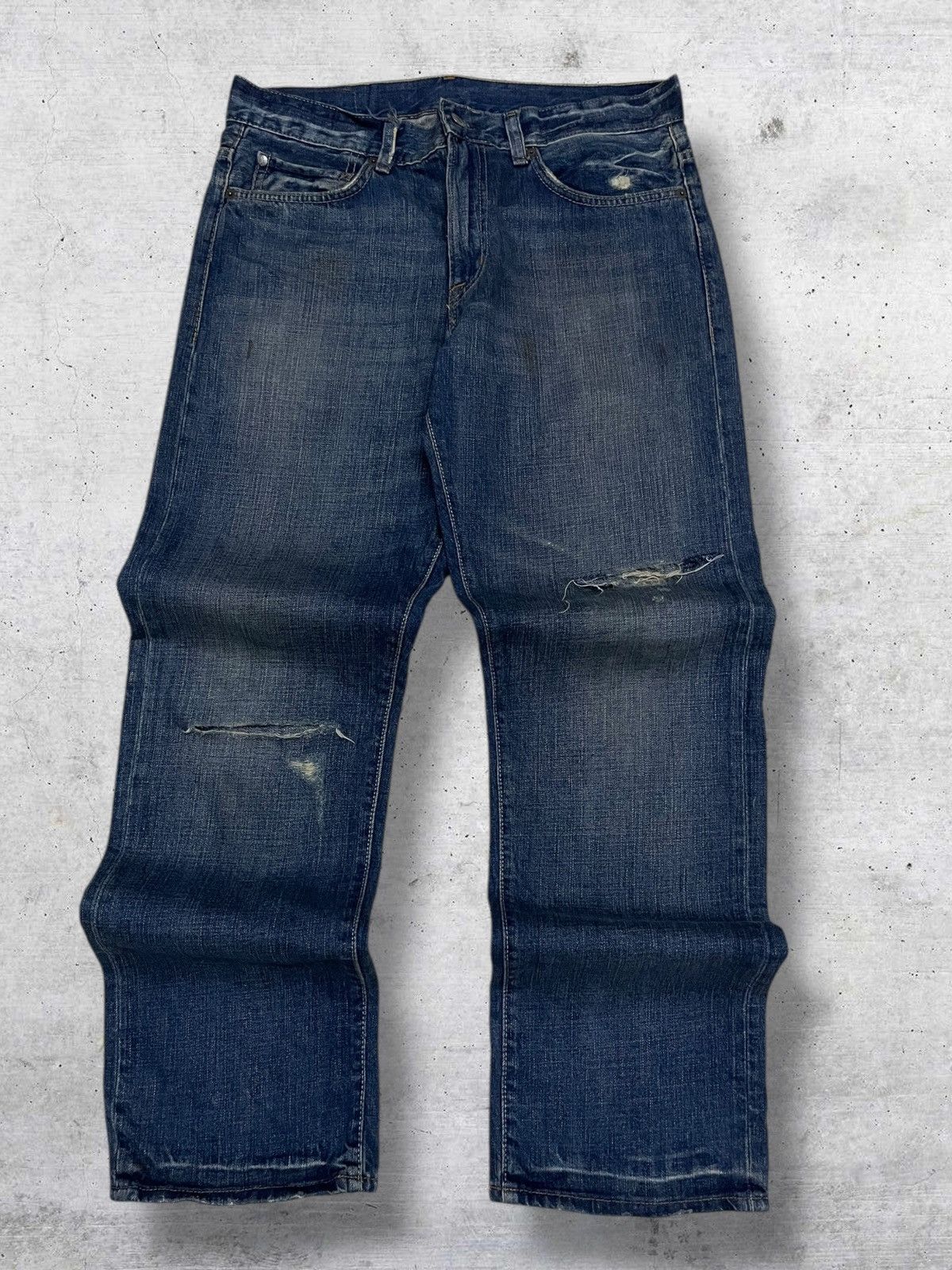 Polo Ralph Lauren VINTAGE POLO RALPH LAUREN SUPPLY DISTRESSED INDIGO DENIM Size US 33 - 1 Thumbnail