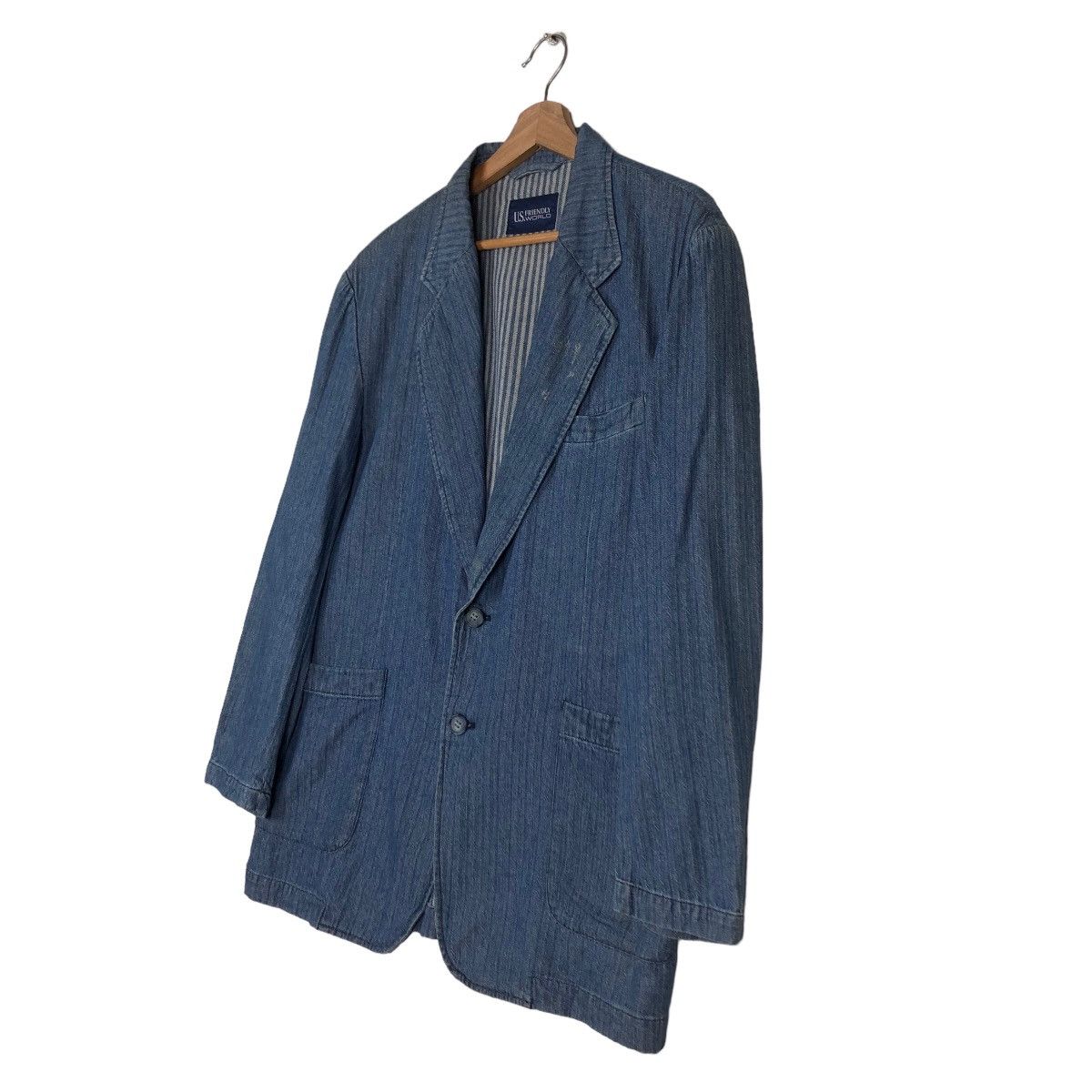 Japanese Brand 🔥Vintage Denim Jacket US World Inspire Kapital Japan Size US M / EU 48-50 / 2 - 2 Thumbnail