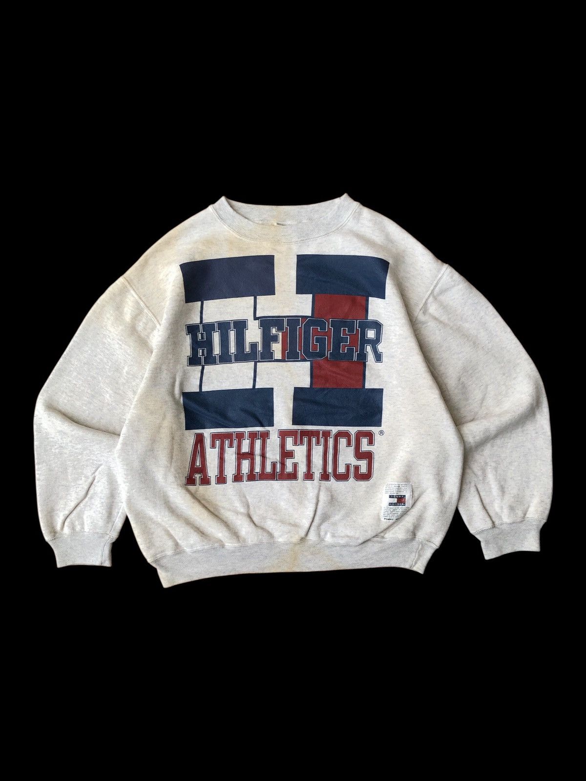 Tommy Hilfiger × Vintage Vintage Tommy Hilfiger Sweatshirt Overprint Design Size US M / EU 48-50 / 2 - 1 Thumbnail