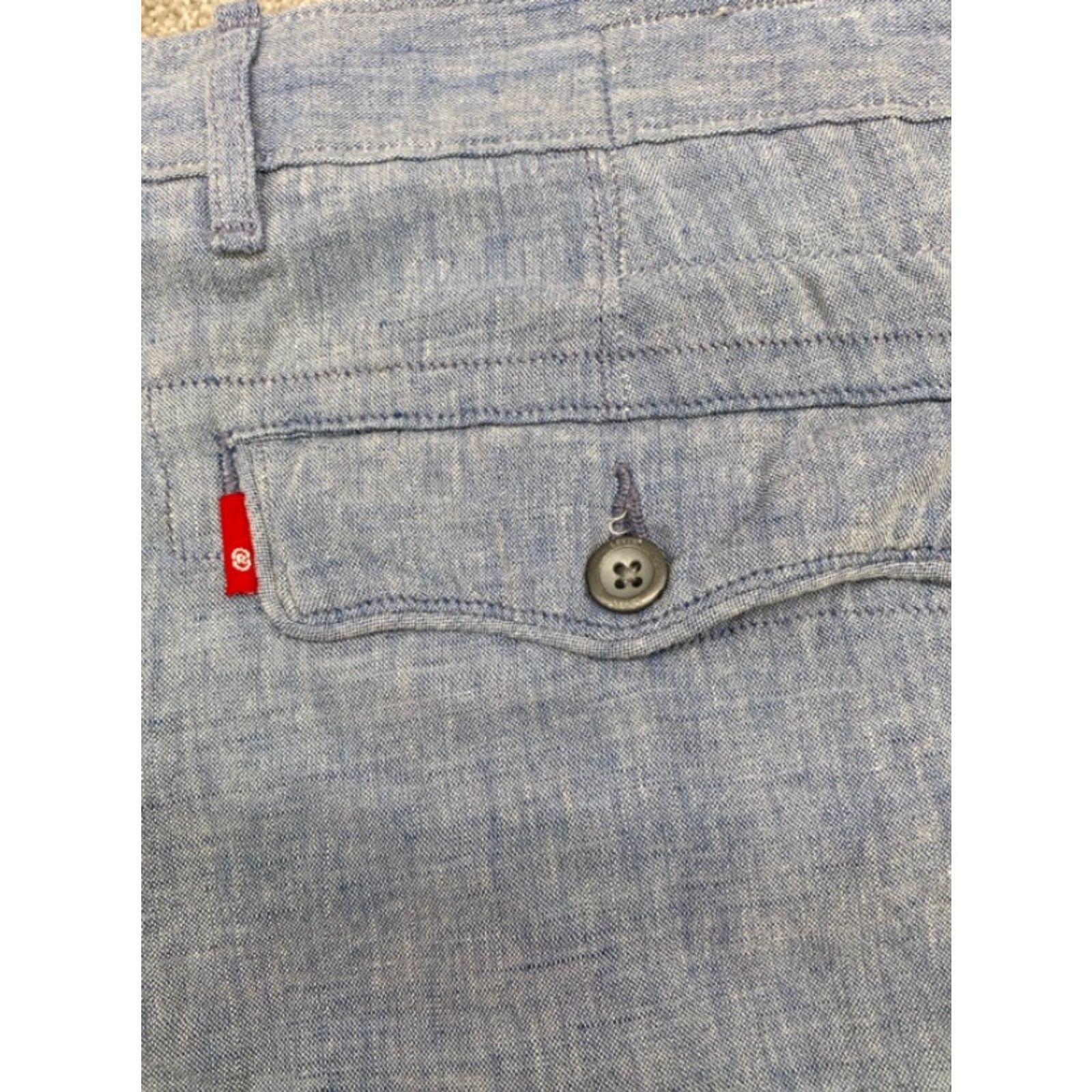 Levi's Levi's Chino Shorts Men's 36x10 Blue Chambray Linen Cotton 4963 Chino Size US 36 / EU 52 - 3 Thumbnail
