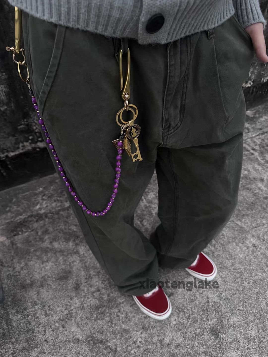 Designer Unisex utility punk hiphop yuppie bag jeans pants chain Size ONE SIZE - 3 Thumbnail