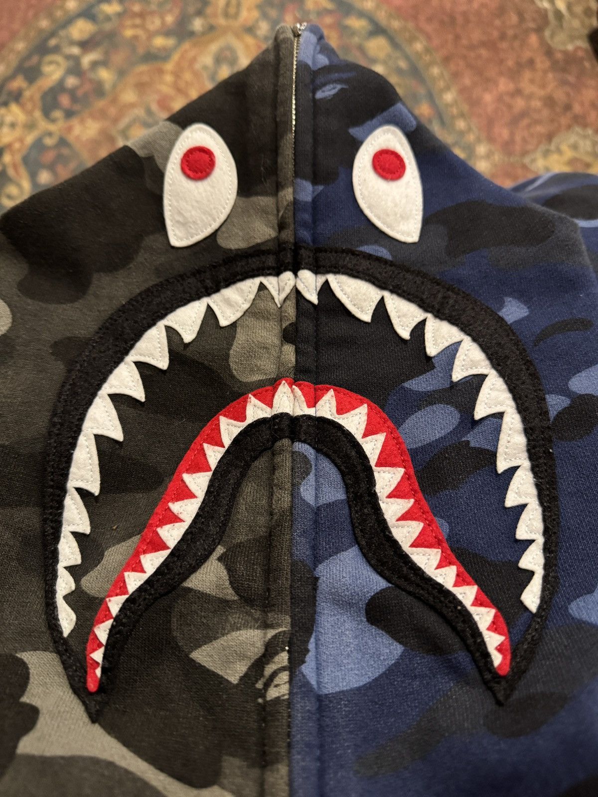 Bape BATHING APE BAPE SHARK CAMO DOCKING HOODIE Size US L / EU 52-54 / 3 - 4 Thumbnail