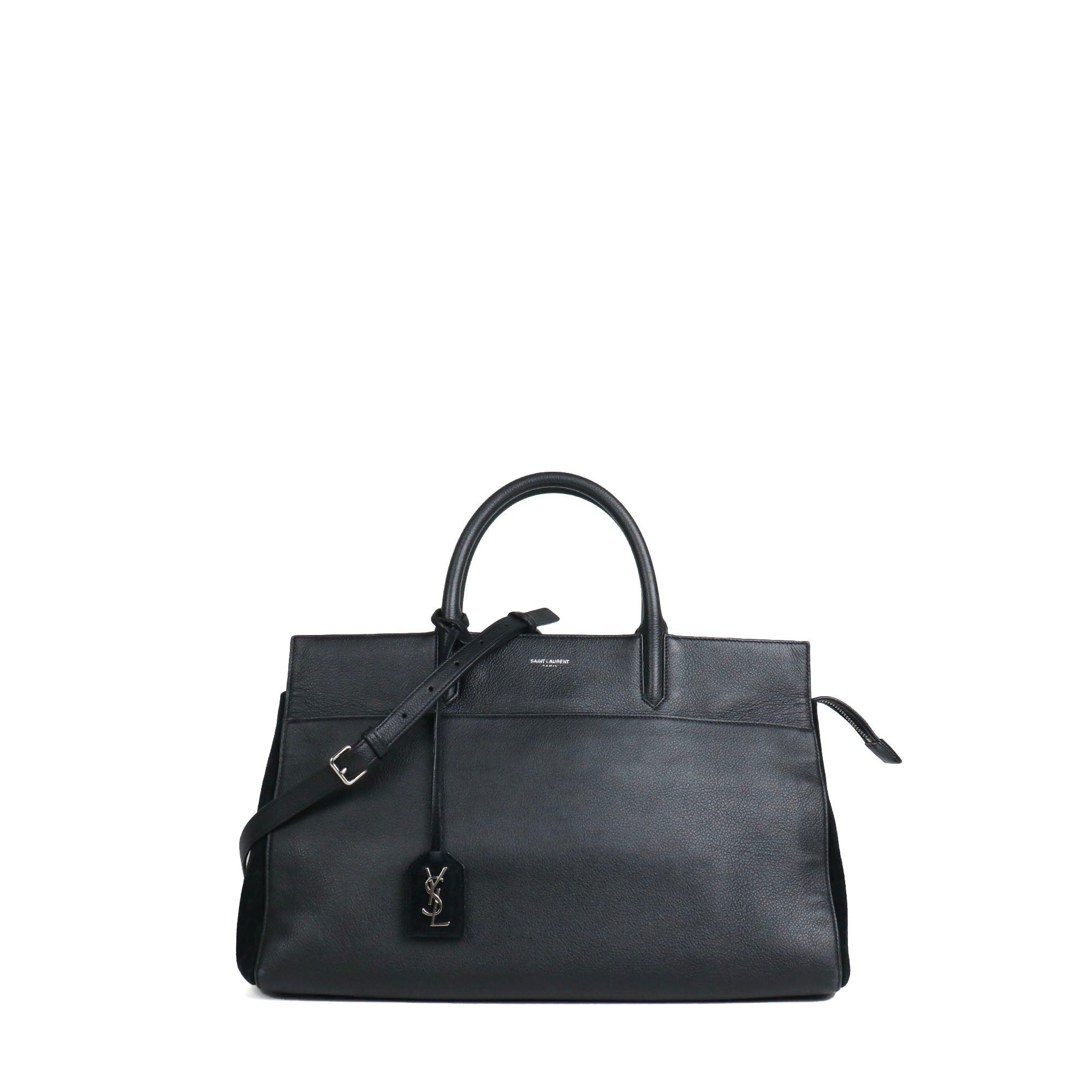 Saint Laurent Paris SAINT LAURENT - Saint Laurent Rive Gauche handbag in black leather and suede Size ONE SIZE - 1 Thumbnail