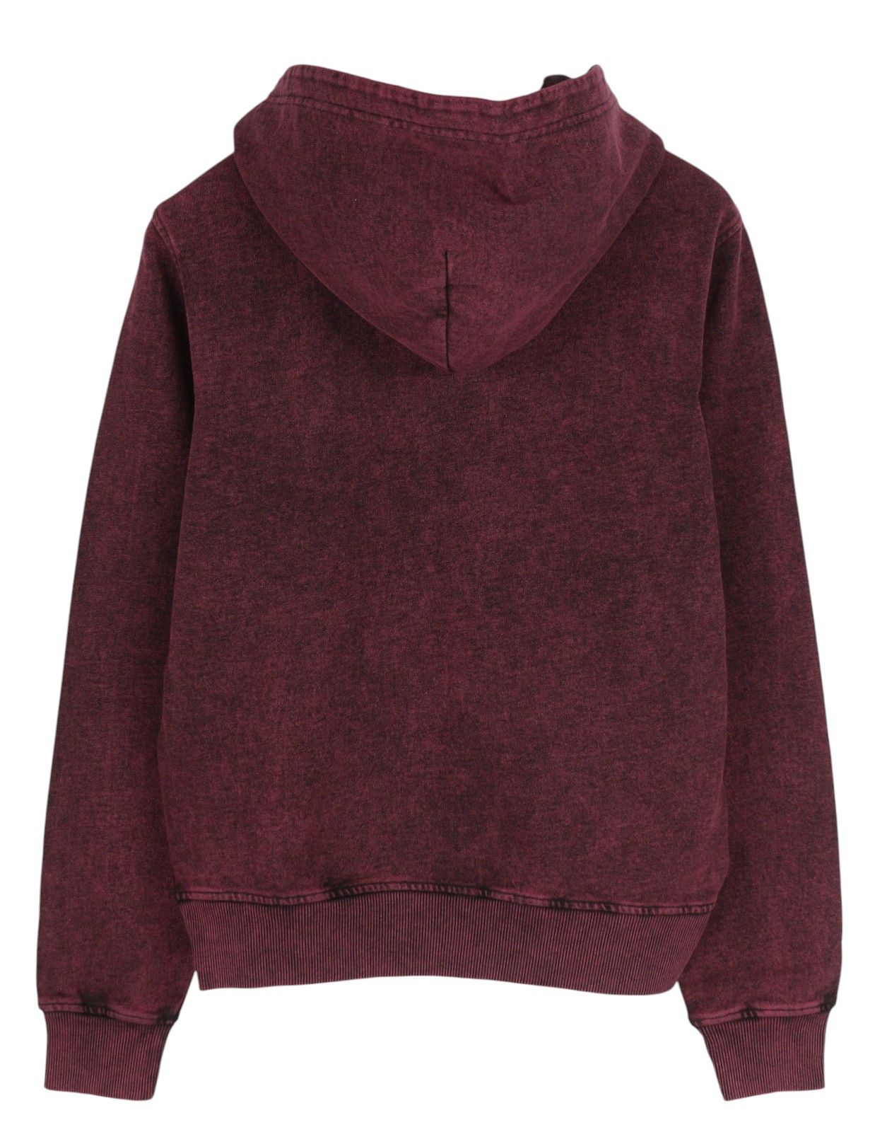 Diesel S-GINN-HOOD-E1 M Burgundy Distress Hoodie 41048 Size US M / EU 48-50 / 2 - 2 Thumbnail