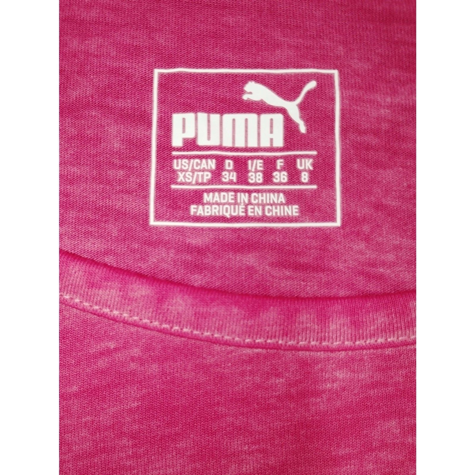 Puma Puma Women's Heather Pink Short Sleeve Scoop Neck Tee Size XS / US 0-2 / IT 36-38 - 3 Thumbnail