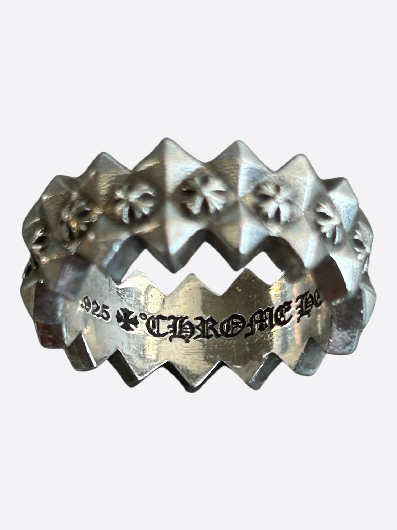 Chrome Hearts Chrome Hearts Silver Pyramid Plus Ring Size ONE SIZE - 6 Thumbnail