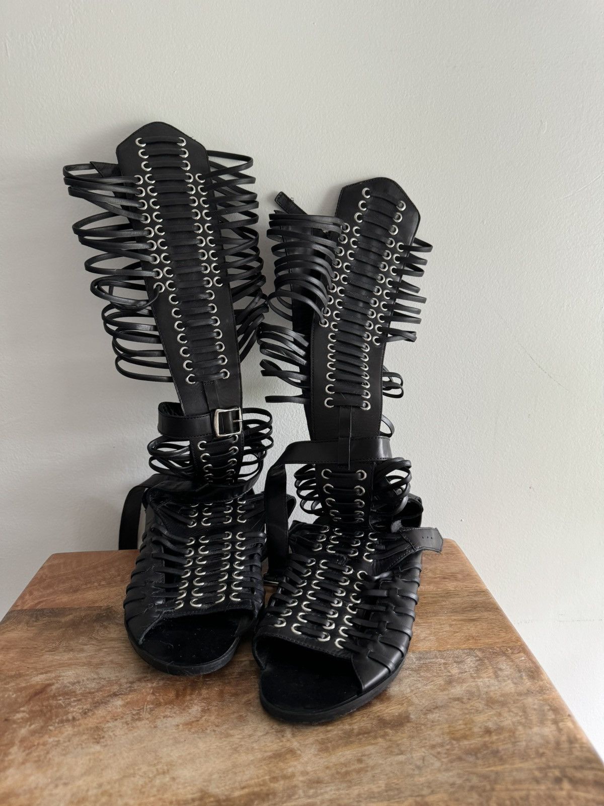 Diesel × Diesel Black Gold Diesel Black Gold Leather Sandal Size US 9 / IT 39 - 1 Thumbnail