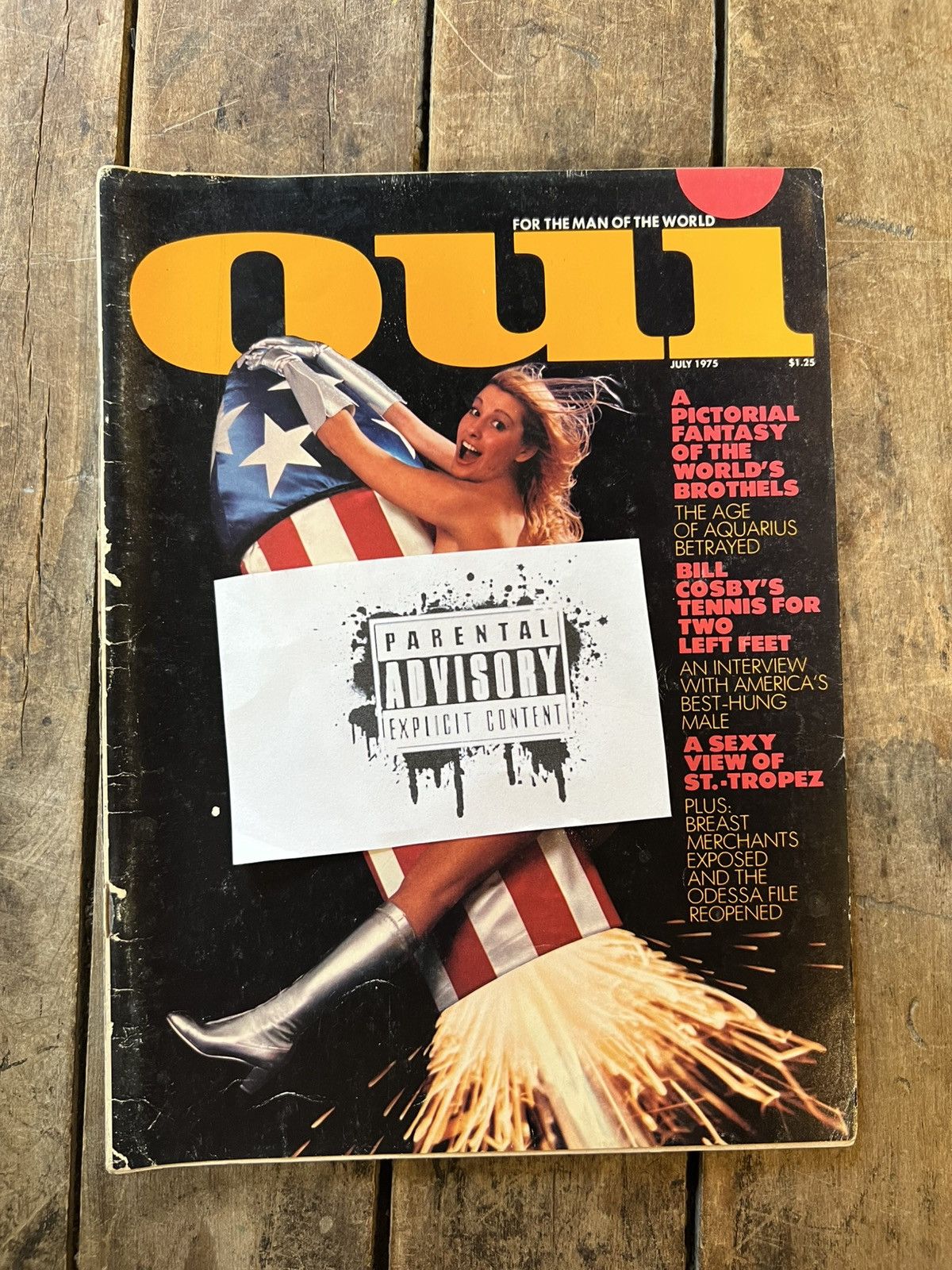 Vintage OUI Magazine “ For The Man of The World ” - July 1975 Issue Size ONE SIZE - 1 Thumbnail