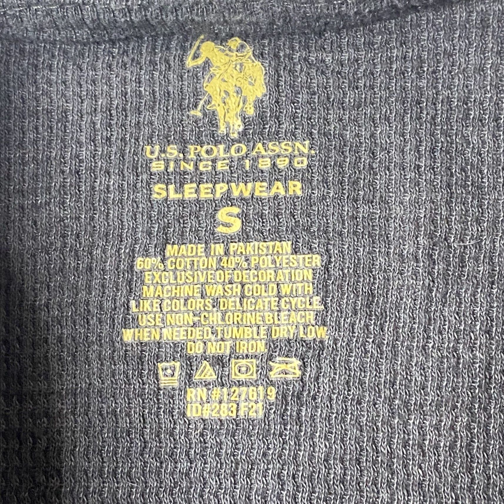 Vintage VINTAGE US Polo Assn Waffle-Knit Shirt Unisex Adults Small Gray Thermal Long Sleeve Pullover Crew Neck Size US S / EU 44-46 / 1 - 2 Thumbnail