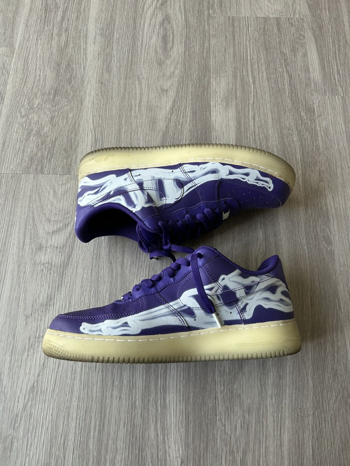 Nike Nike Air Force 1 Low 07’ Purple Skeleton Size 11 Size US 11 / EU 44 - 2 Thumbnail