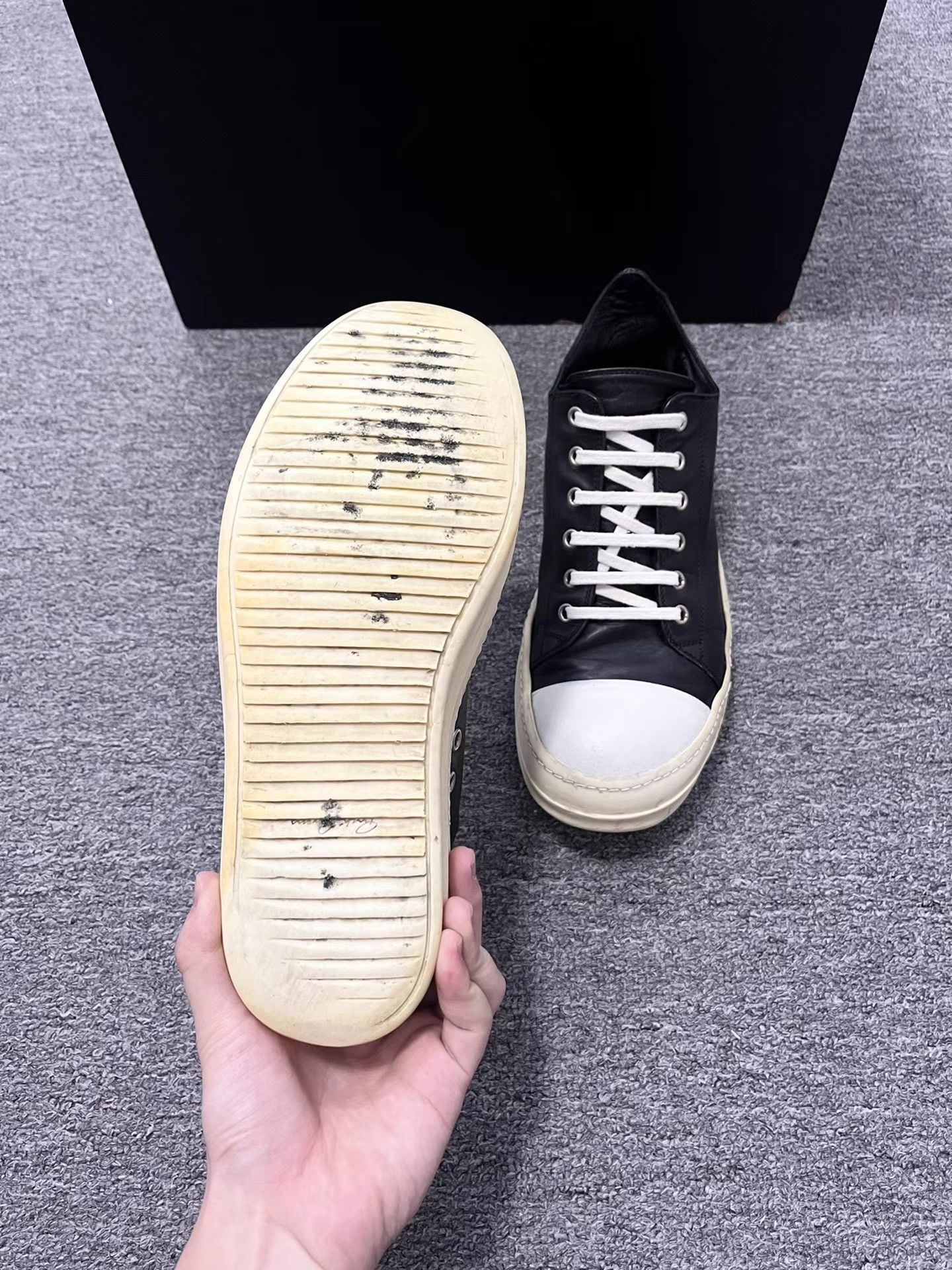 Rick Owens Rick Owens Mainline Leather Low-top Ramones K34 Size US 7.5 / EU 40-41 - 6 Thumbnail