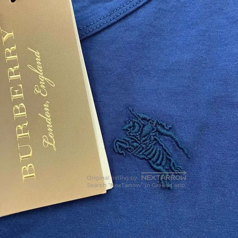 Burberry Burberry Blue Cotton Men's T. Size US L / EU 52-54 / 3 - 6 Thumbnail