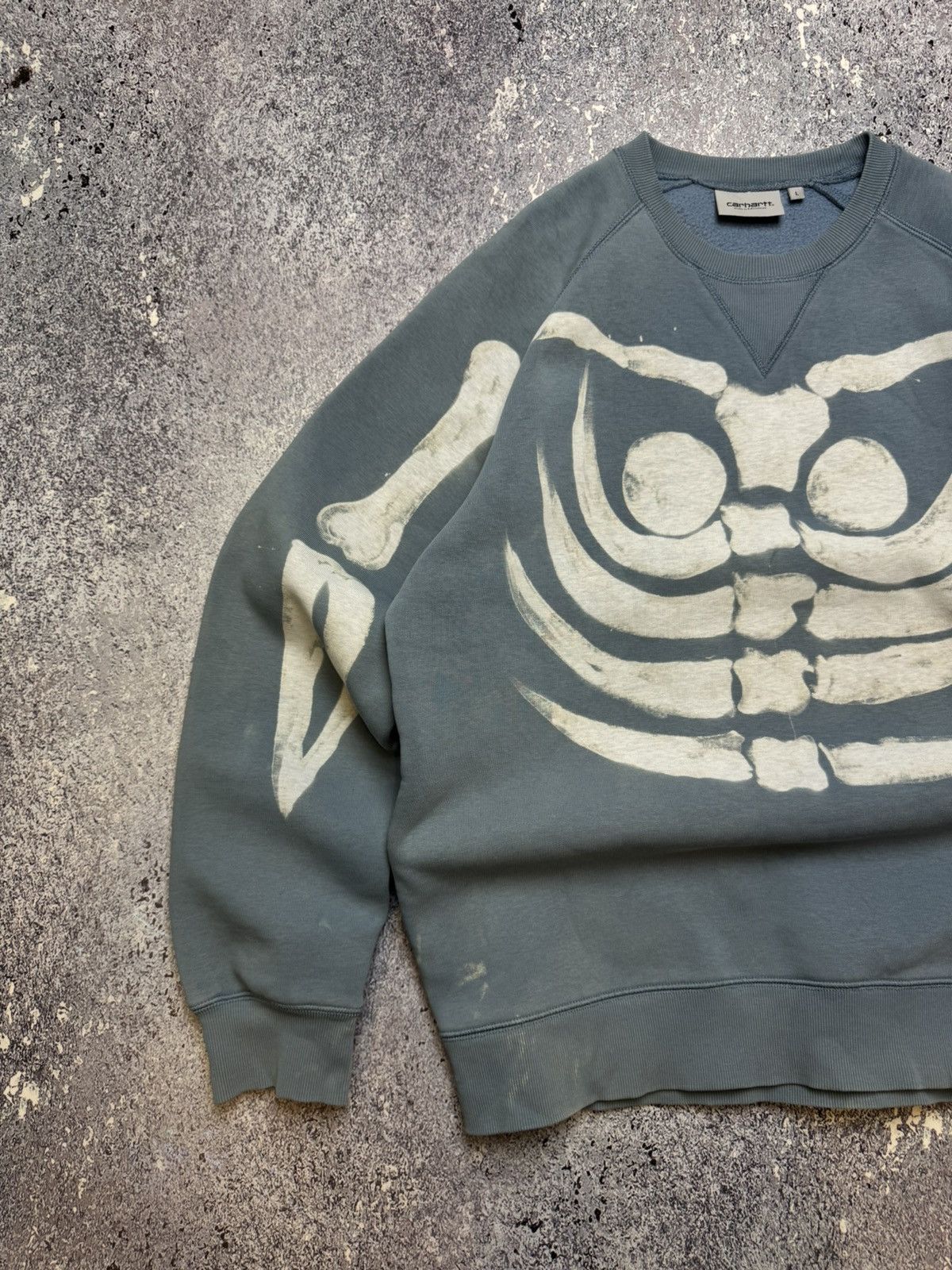 Carhartt CRAZY CUSTOM SKELETON CARHARTT CHASE SWEAT SWEATSHIRT Size US L / EU 52-54 / 3 - 3 Thumbnail