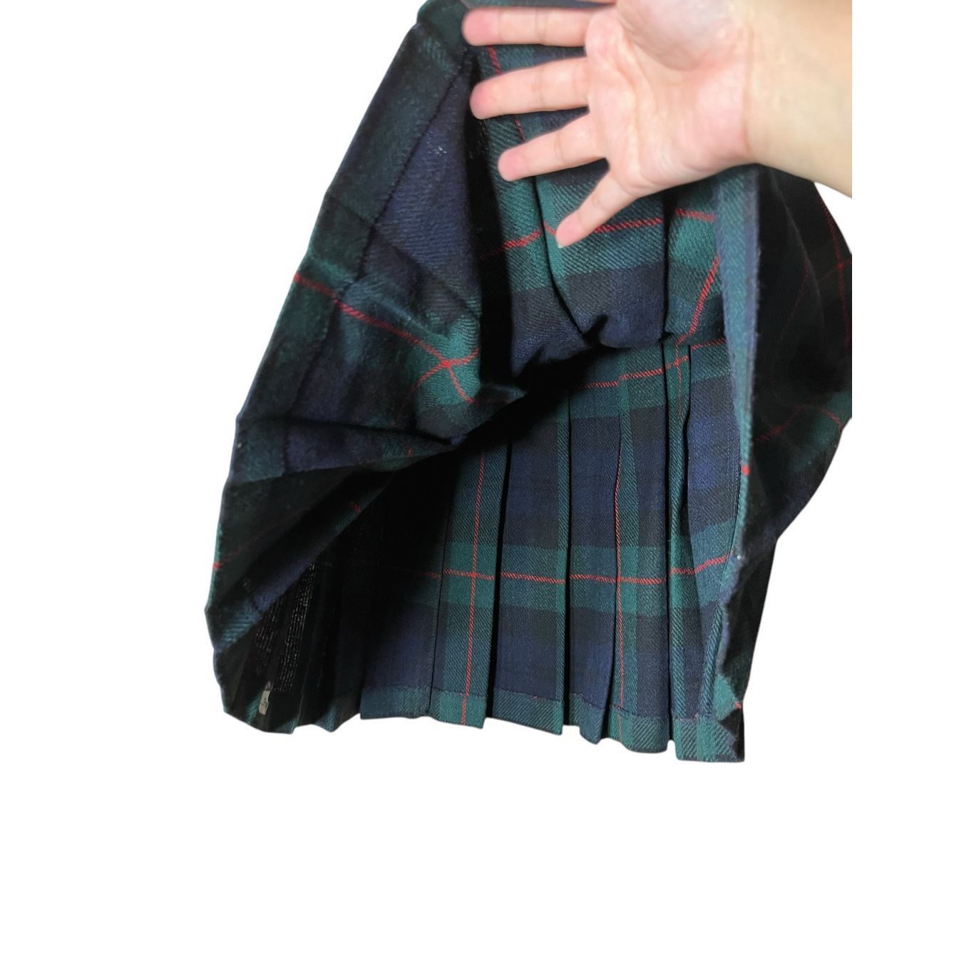 Other Vintage Norton Mcnaughton 80s Green Wool Blend Pleated Skirt Size 4P Size 27" / US 4 / IT 40 - 4 Thumbnail
