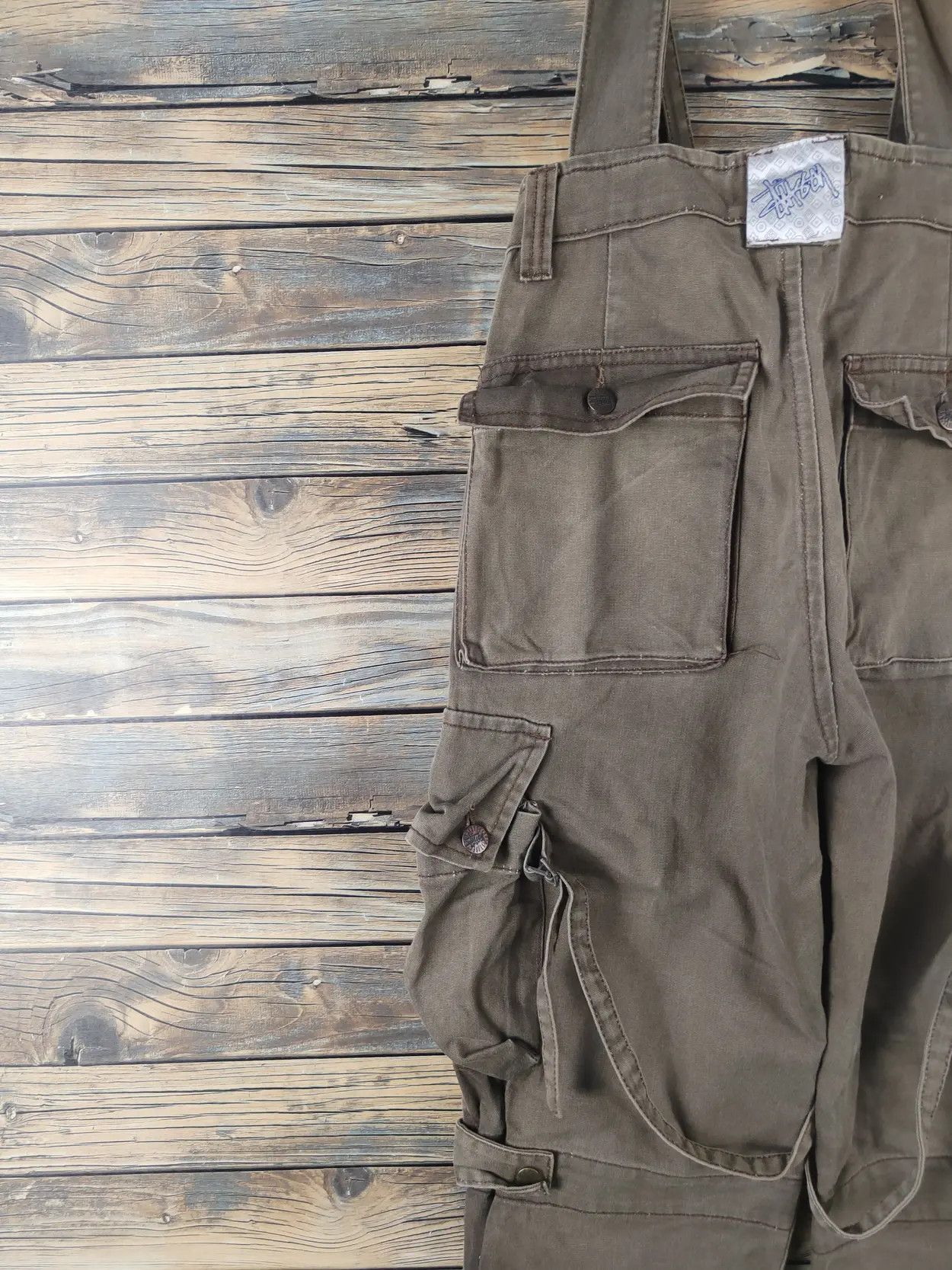 Stussy DL Stussy Olive Multipocket Tactical Jumpsuits cargo #2678 Size US 27 - 2 Thumbnail