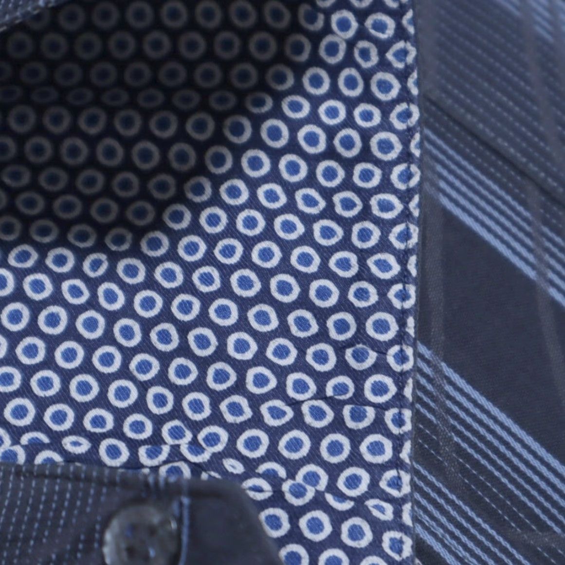 BUGATCHI Bugatchi Uomo Spiral Twill Cotton Striped Button Up Shirt Gray Men's XL Size US XL / EU 56 / 4 - 7 Thumbnail