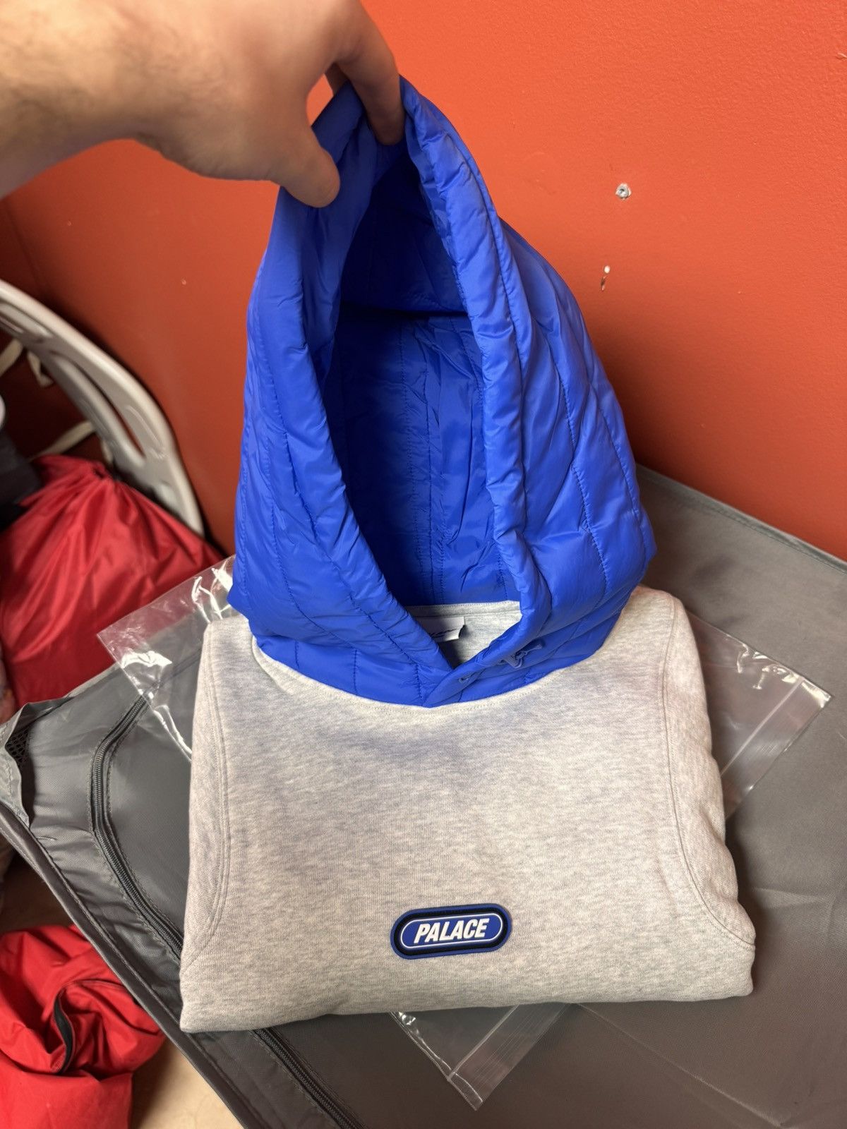 Palace PALACE GREY MARL PUFA HOOD Size US M / EU 48-50 / 2 - 8 Thumbnail