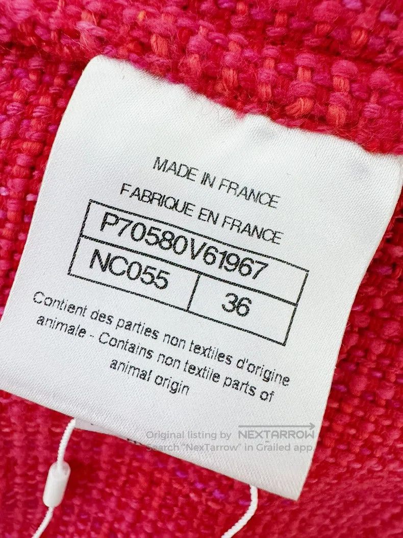 Chanel Chanel 21S stitching red round-neck long-sleeved jacket Size XS / US 0-2 / IT 36-38 - 7 Thumbnail
