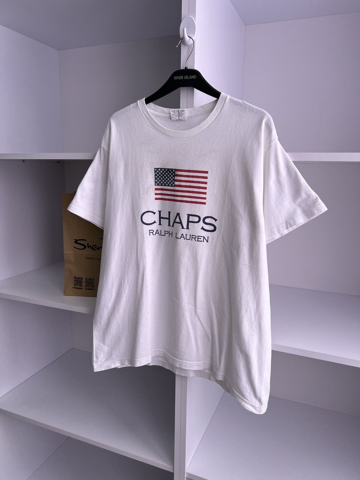 Vintage Ralph Lauren Chaps Usa flag tee