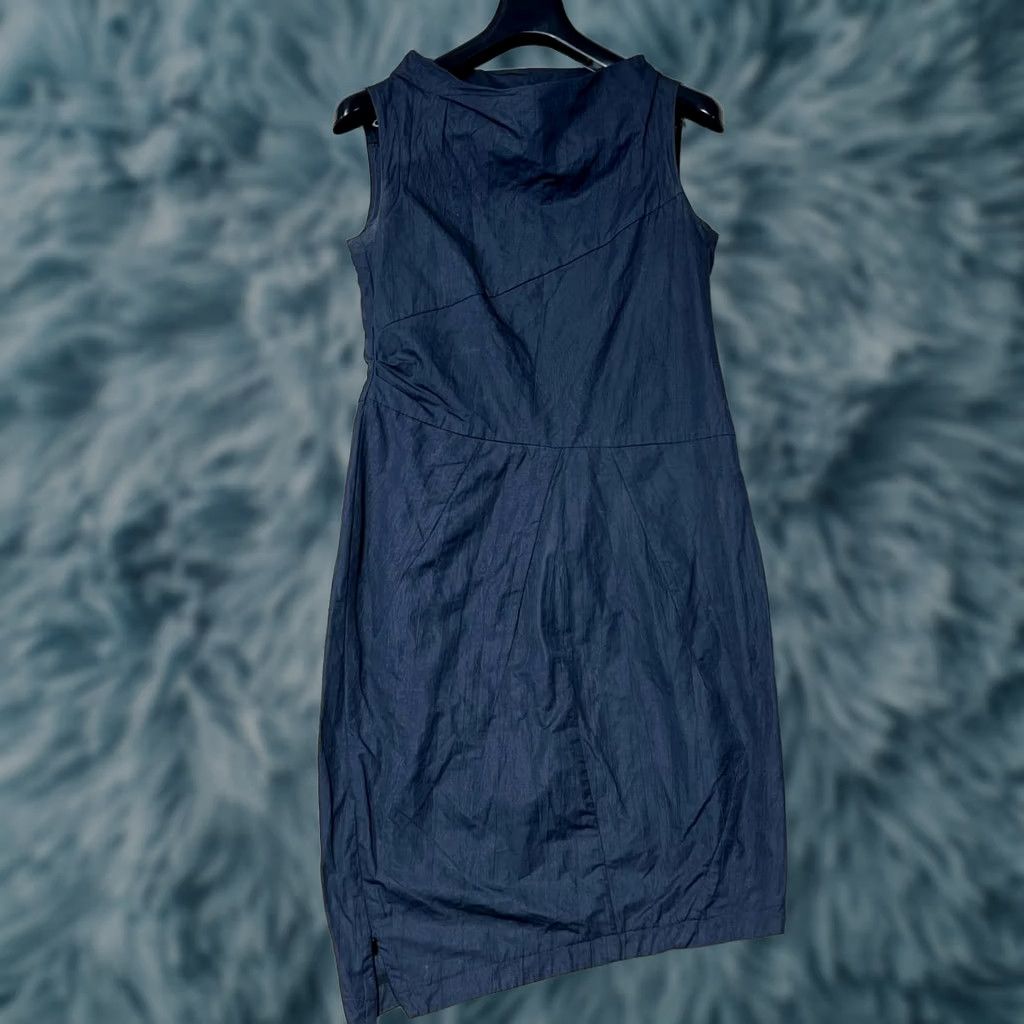 Vintage Porto Dress Womens 0 Blue Navy Sleeveless Asymmetrical Layered Open Leg Size Size XS / US 0-2 / IT 36-38 - 1 Thumbnail