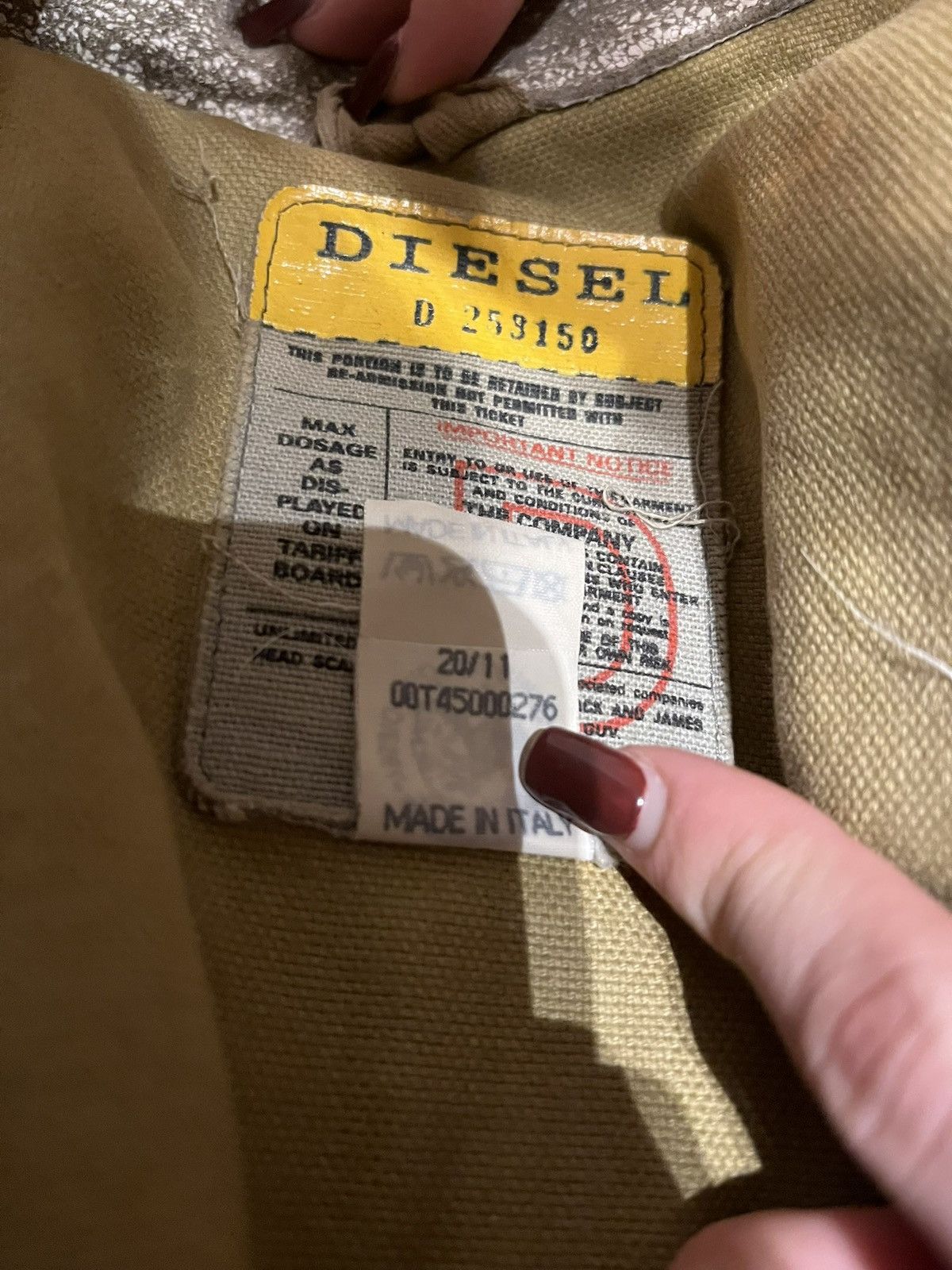 Diesel leather bomber jacket diesel vintage utility workwear washed Size US M / EU 48-50 / 2 - 8 Thumbnail