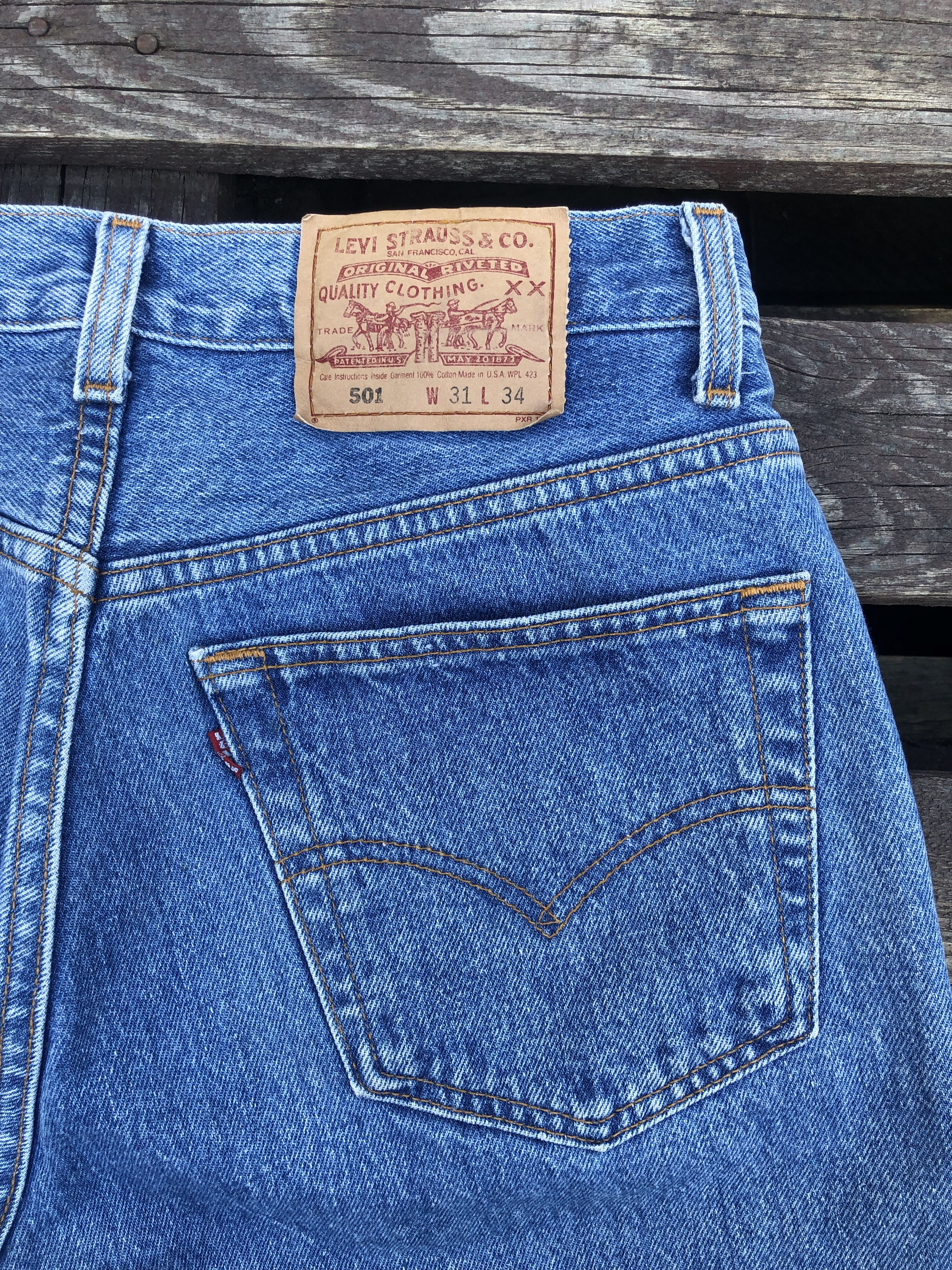 Levi's Levis 501 Vintage Denim Jeans Made in USA Size W31 L34 Size US 31 - 6 Thumbnail