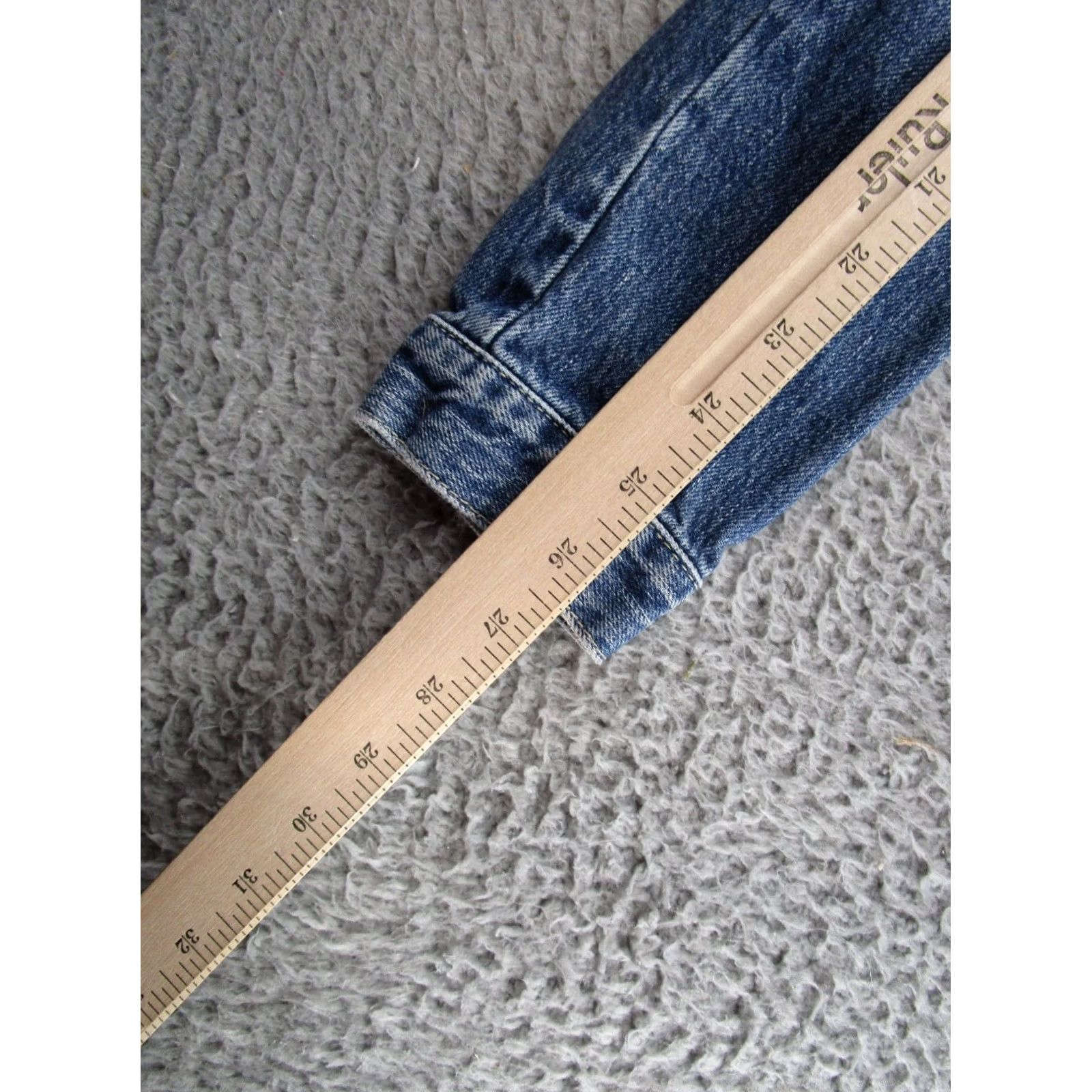 Gap VINTAGE Gap Factory Outlet Denim Jacket Women's S Size Blue Trucker Button 100% Cotton Short Sleeve Style: Size 28" / US 6 / IT 42 - 7 Thumbnail