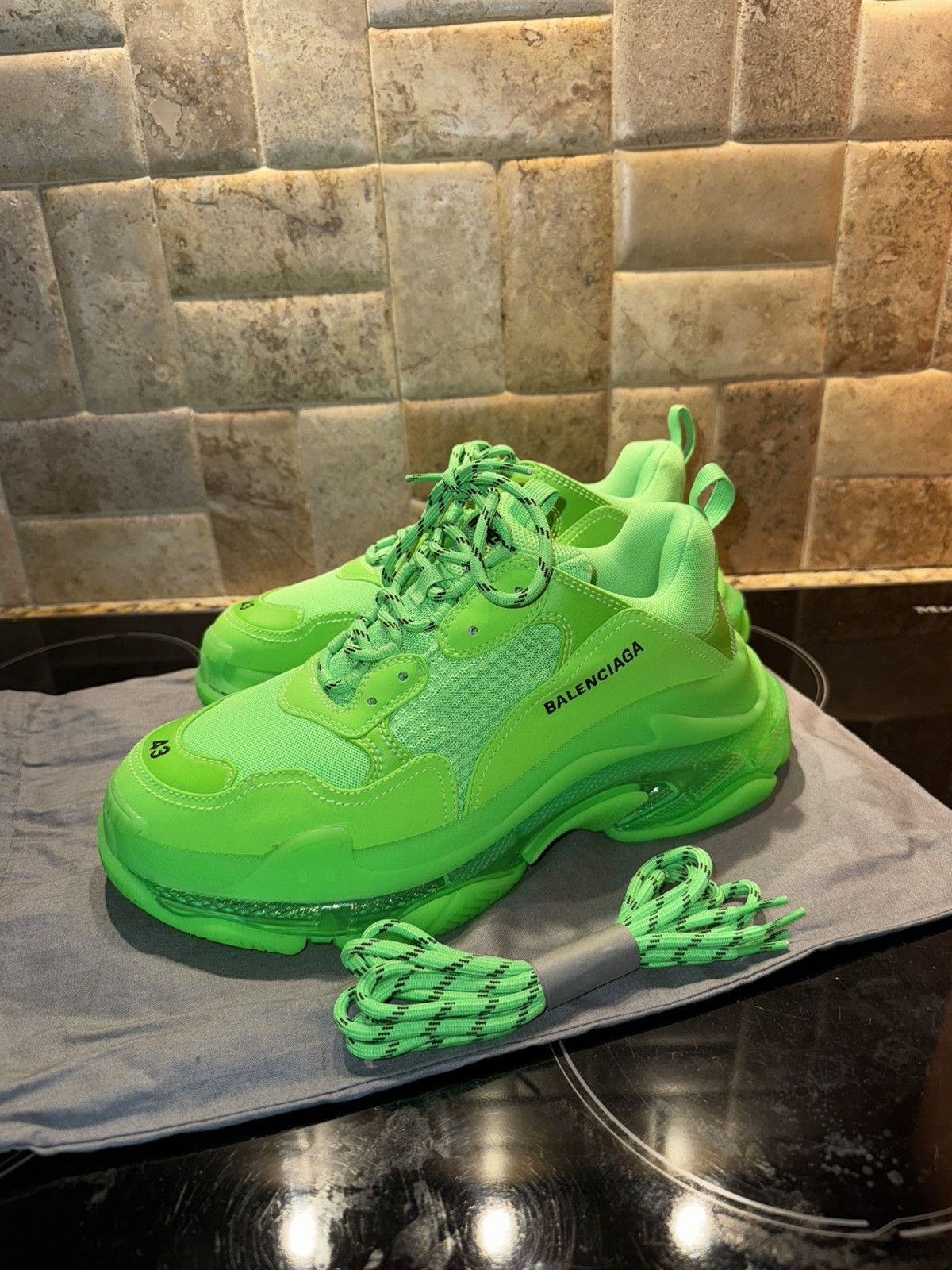 Balenciaga Balenciaga Mens Triple S Sneaker Neon Size 10 Grailed