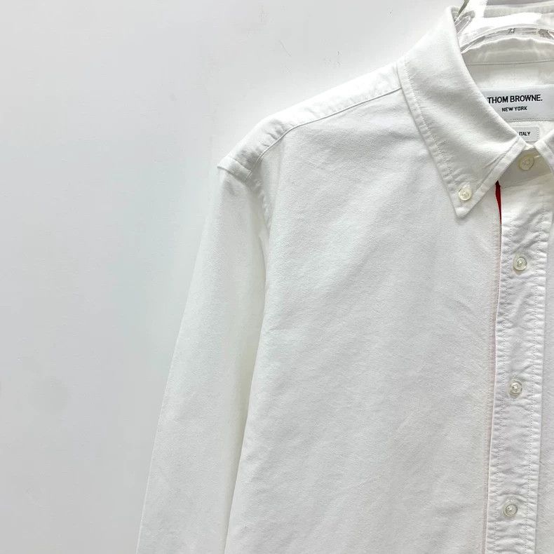 Thom Browne Thom browne White cotton lapel single-breasted long-sleeved Size US M / EU 48-50 / 2 - 3 Thumbnail