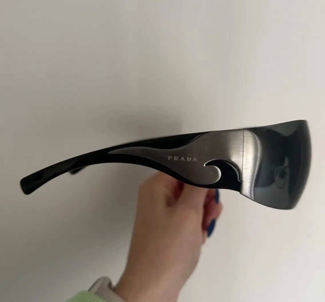 PRADA Sunglasses 🇺🇸 TAX FREE Wrap Shield Flame Star