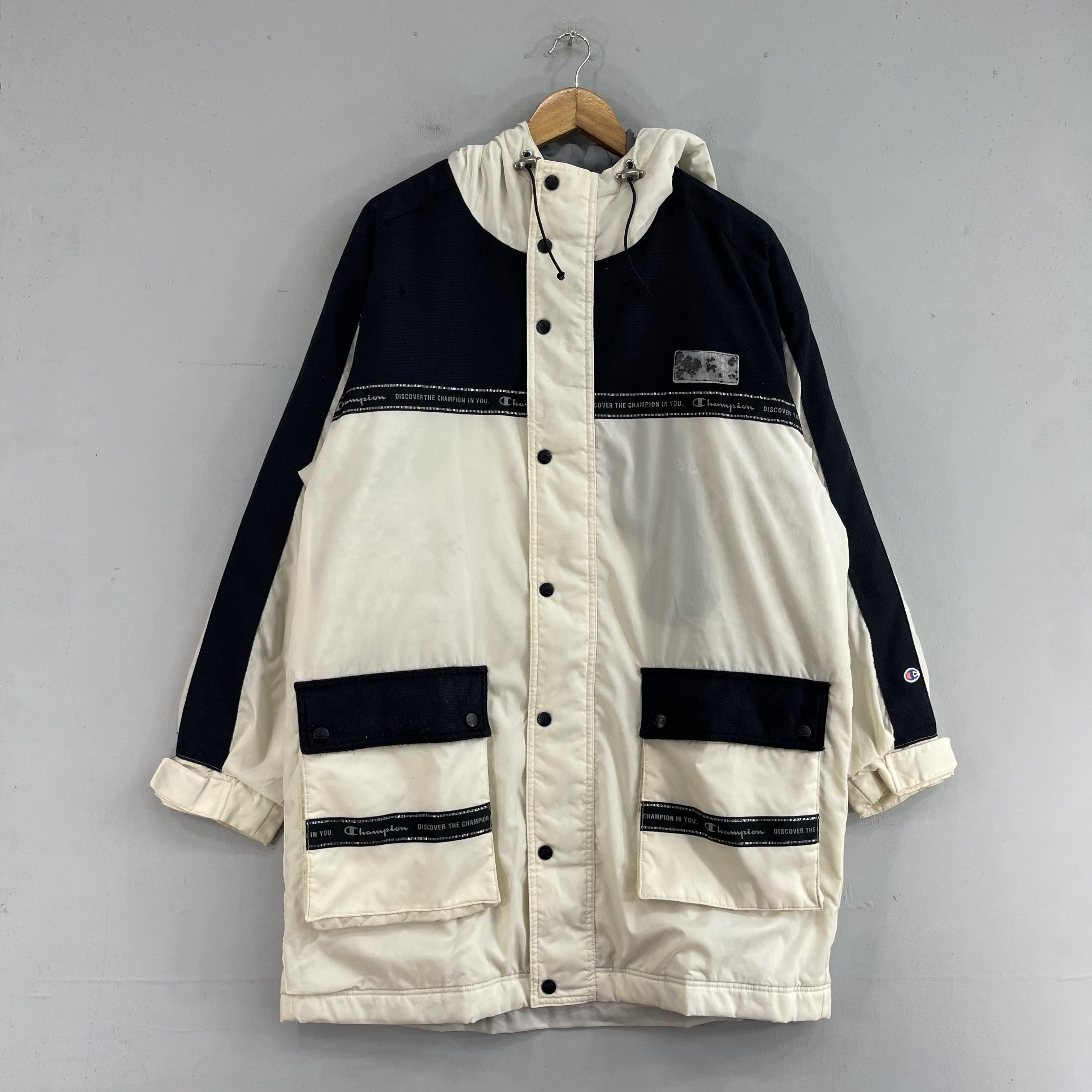 Champion × Vintage Vintage CHAMPION Winter Snow Parka Hoodie Jacket Size US M / EU 48-50 / 2 - 5 Thumbnail
