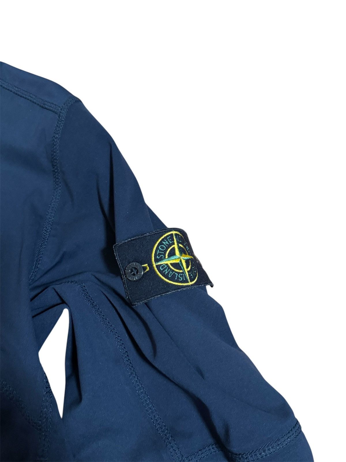 Stone Island 🔥850$ Stone Island Light Soft Shell Grid Bomber Jacket Navy Size US L / EU 52-54 / 3 - 8 Thumbnail